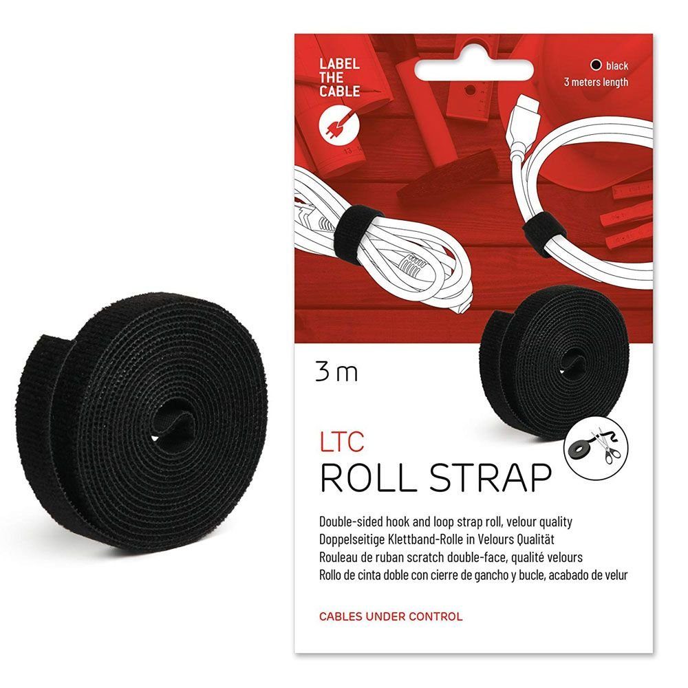 LABEL-THE-CABLE Kabelkanal Label-The-Cable Roll, LTC 1210, 3 Meter, schwarz
