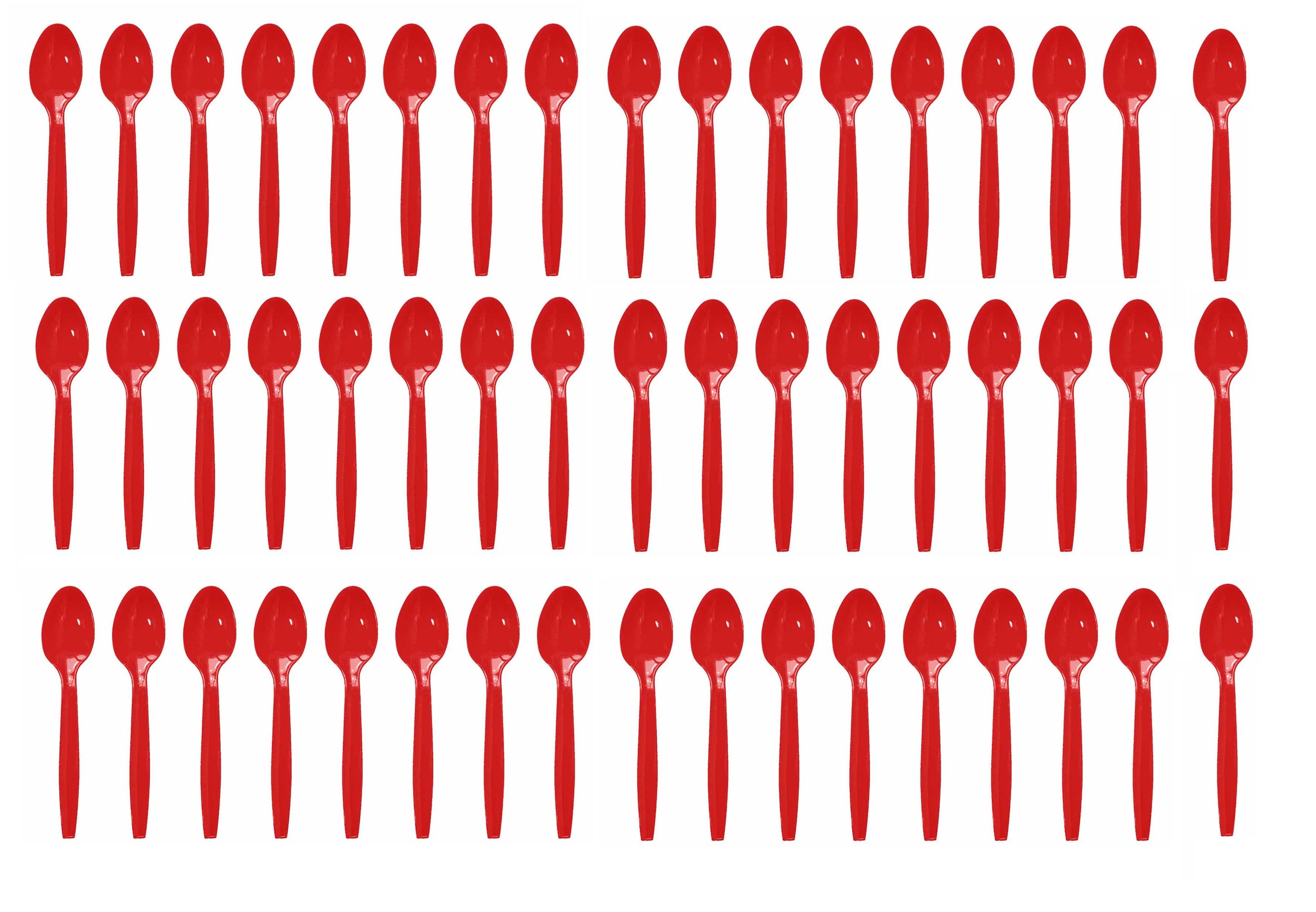 FEPA GmbH Fingerfood-Löffel 50 x Buffet Mini-Löffel rot 10cm Mehrweg (50 Stück)