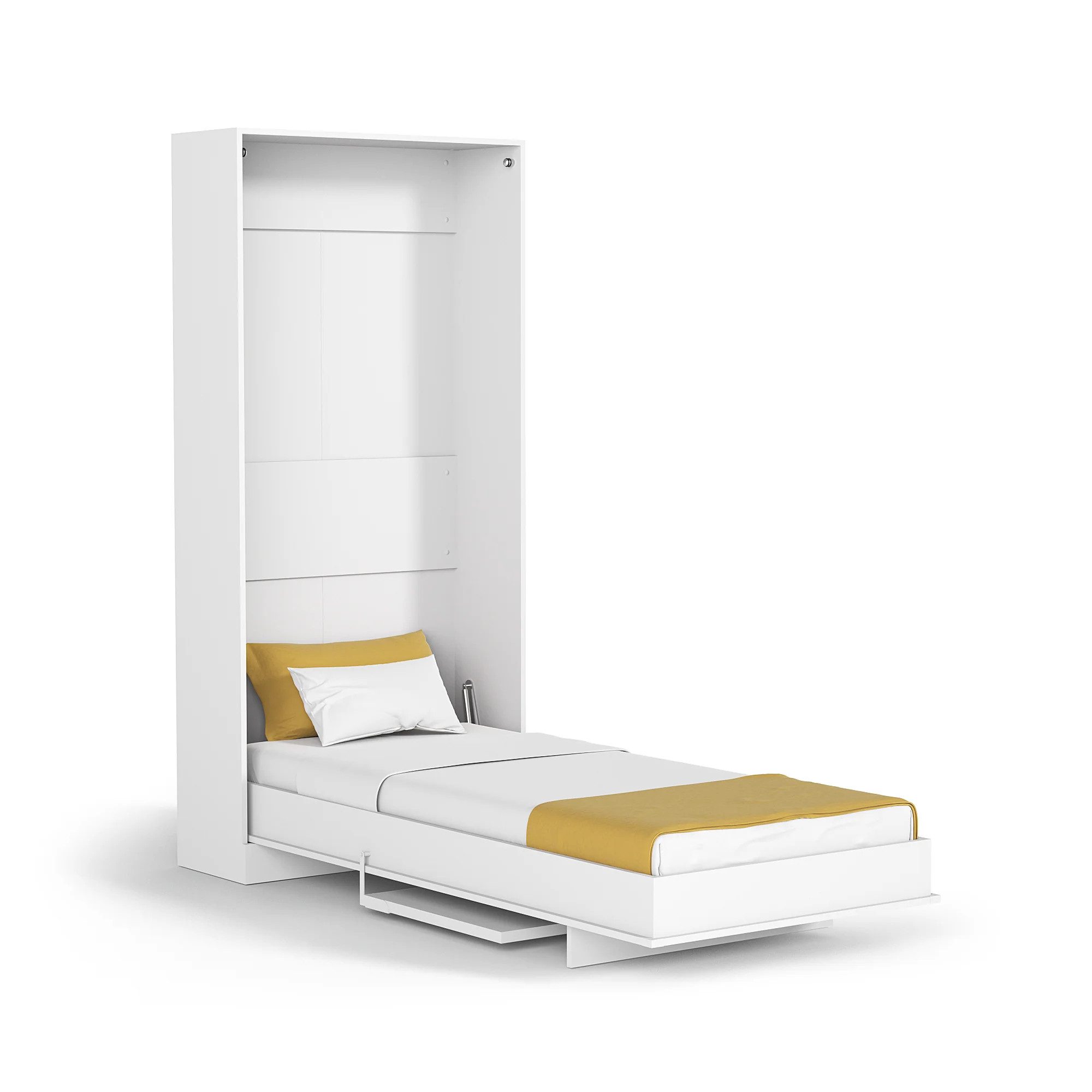 Multimo Schrankbett PRIMER HAPPY Wandbett /Schrankbett mit Schreibtisch, 90x200 cm vertikal klappbar