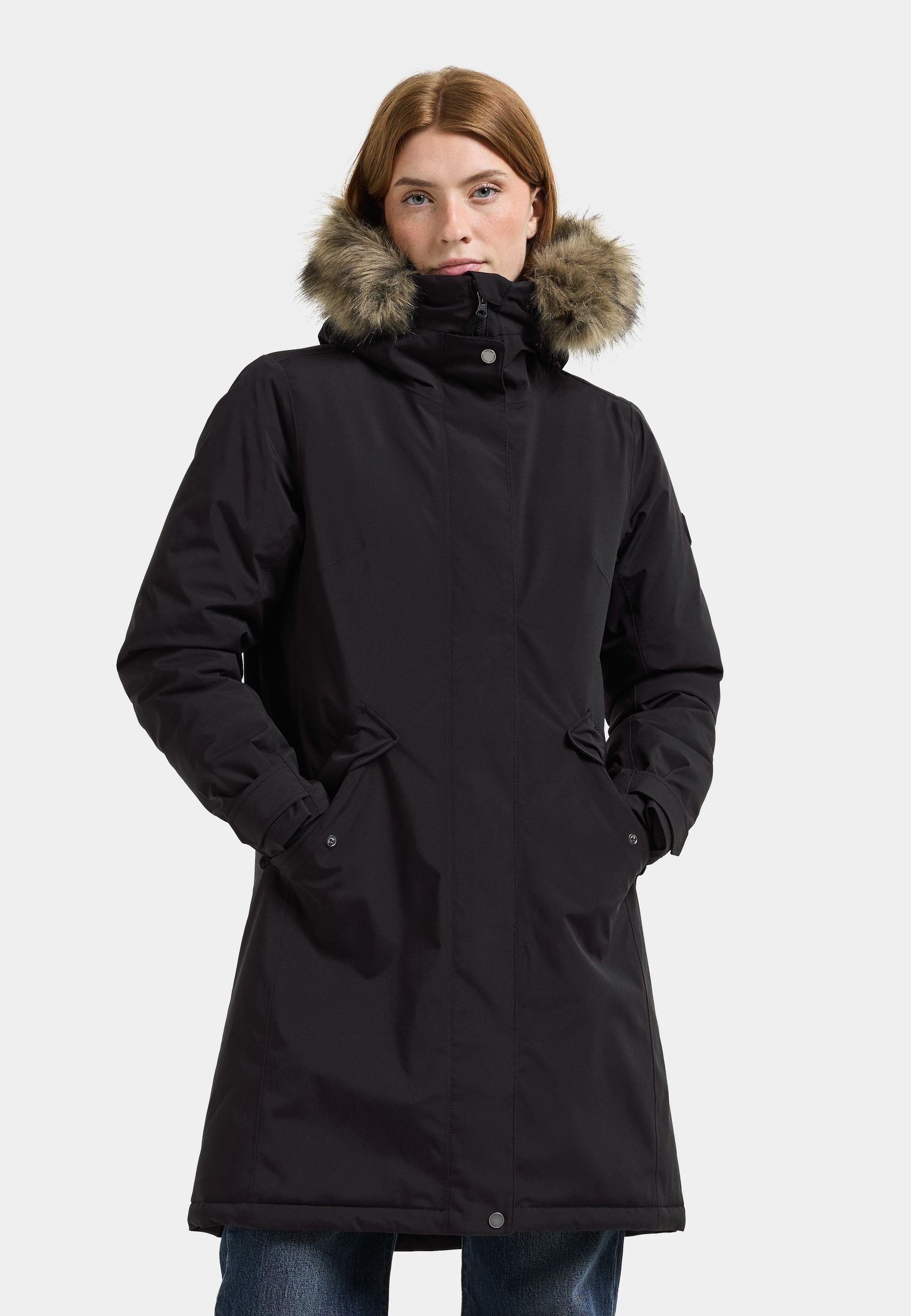 Didriksons Winterjacke Damen Wintermantel Wasserdicht ERNA mit Kapuze mit Taschen