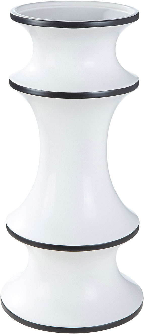 GILDE Tischvase Vase Lujo schwarz; weiß H. 41 cm (1 St), Vase, Lujo, minimalistisch, elegant, zeitlos, urban, Premium