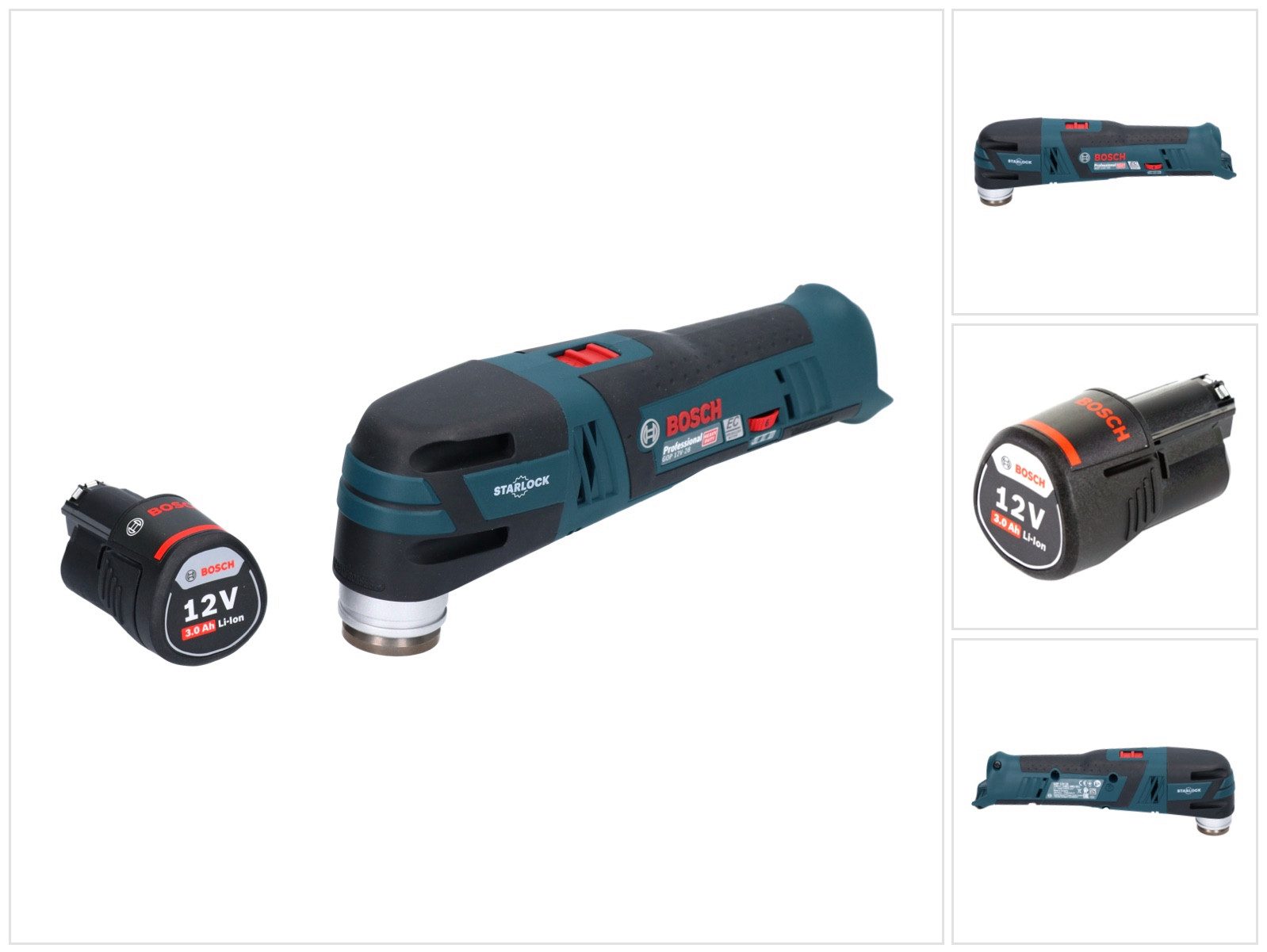 Bosch Professional Akku-Multifunktionswerkzeug GOP 12V-28 Professional Akku Multi Cutter Starlock Brushless + 1x Akk
