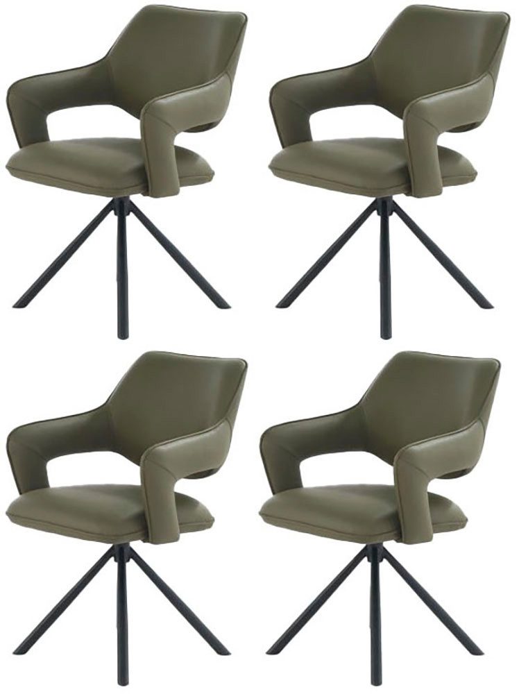 Jockenhöfer Gruppe Esszimmerstuhl Lambert (Set, 4 St), 4-Fuss-Stuhl, Drehfunktion (360), Lederoptik, bis 150 kg belastbar
