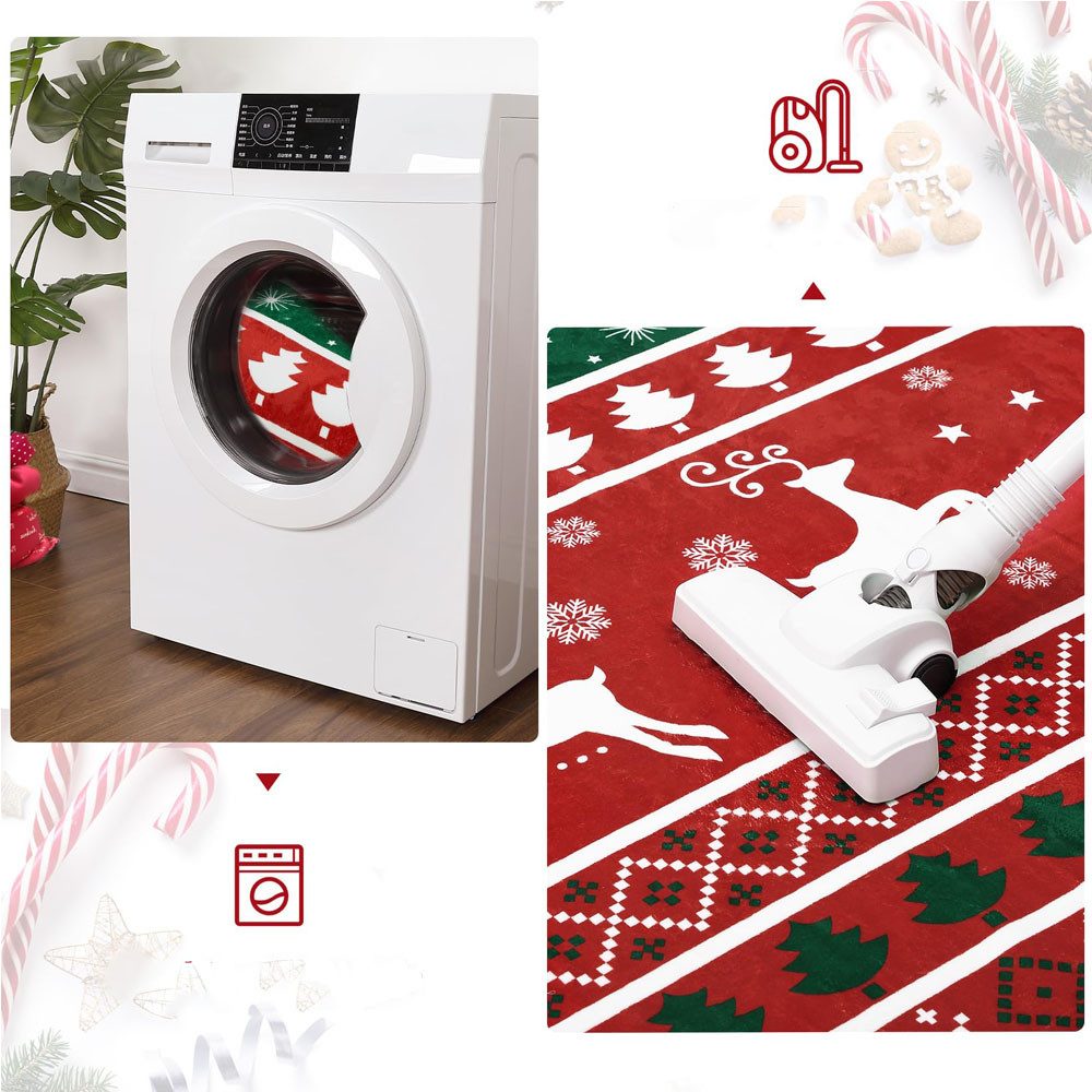 GarveeMore Teppich Weihnachtsteppich roter weicher rutschfester günstig online kaufen