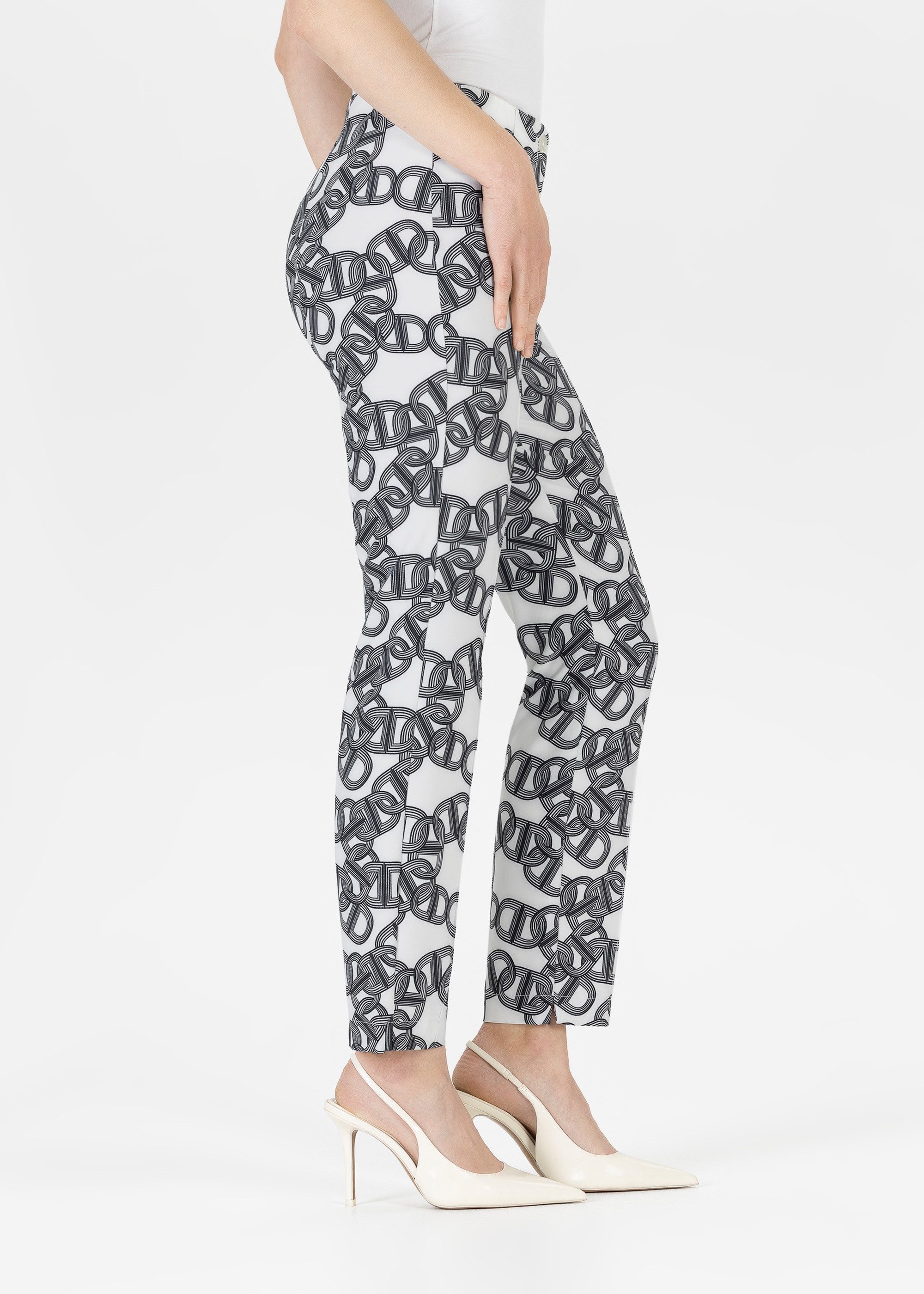 Stehmann Stoffhose Sommerhose mit grafischem Muster
