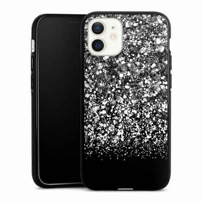 DeinDesign Handyhülle Glitzer Look Schneeflocken Muster Snow Fall Glitter Look, Apple iPhone 12 mini Silikon Hülle Bumper Case Handy Schutzhülle