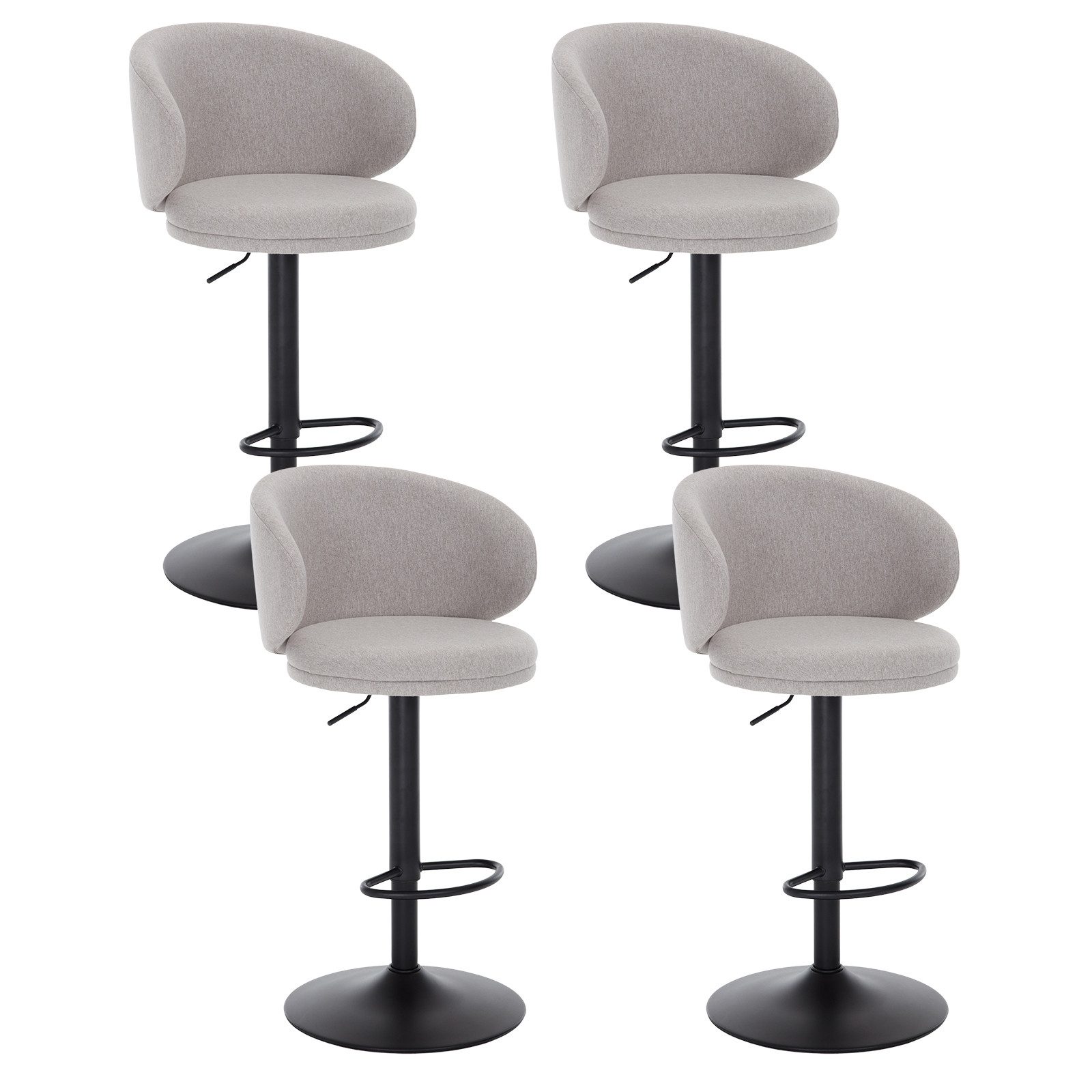 WAHSON OFFICE CHAIRS Barhocker Leinen Tresenhocker günstig online kaufen