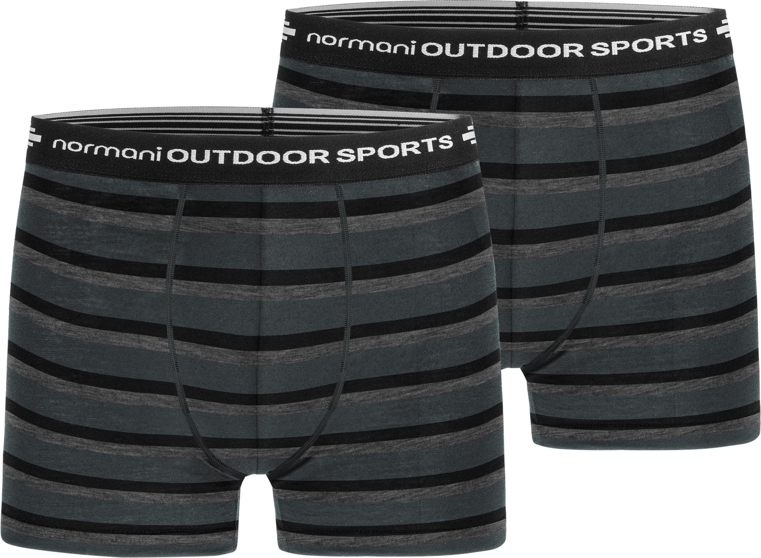 normani Retro Boxer 2er Pack Herren Merino Boxershorts Unterhose Sportunterhose Funktionsunterwäsche aus 100% Merinowolle
