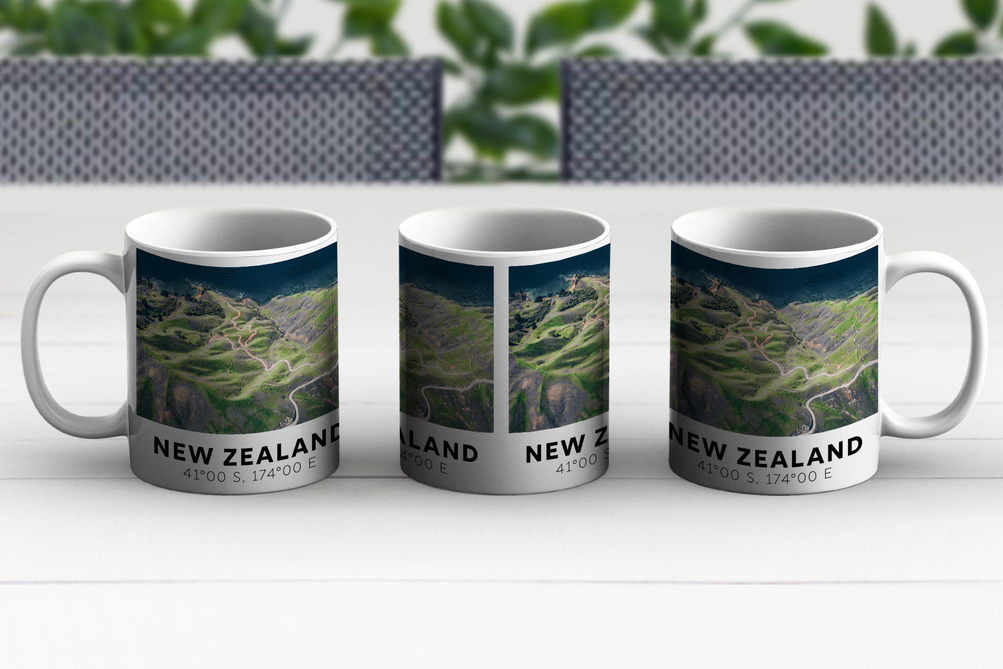 Felsen Geschenk - Tasse Wasser Teetasse, Keramik, Meer, Teetasse, Kaffeetassen, Neuseeland - Becher, MuchoWow -