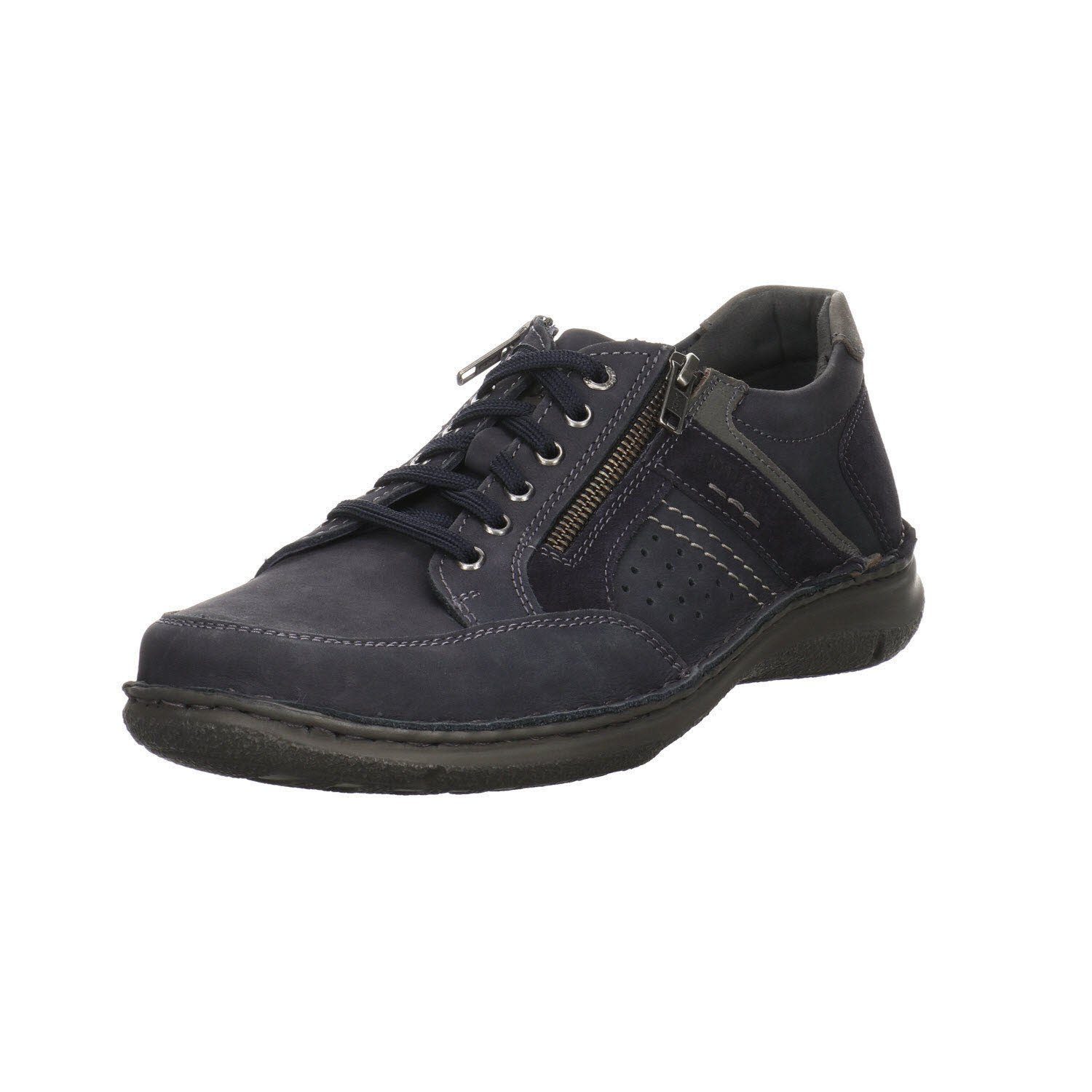 Seibel Josef Schnürschuh 87 Herren Blau Lederkombination Schnürhalbschuhe (indigo-kombi) Schnürschuh Anvers