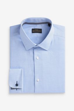 Next Langarmhemd Slim-Fit-Hemd mit Besatz-Aufschlagmanschette (1-tlg)