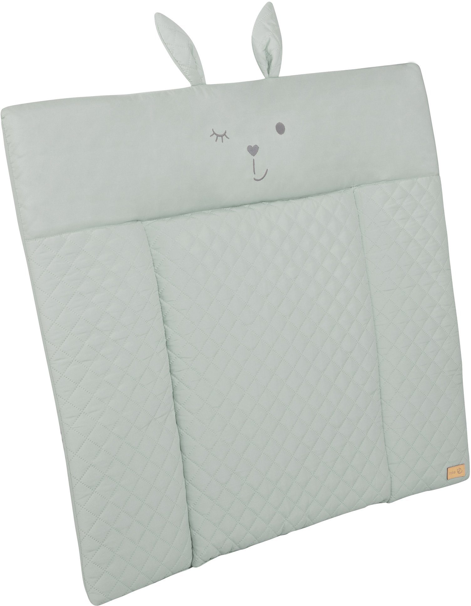 roba® Wickelauflage Style, Soft, frosty green, mit aufgesticktem Gesicht
