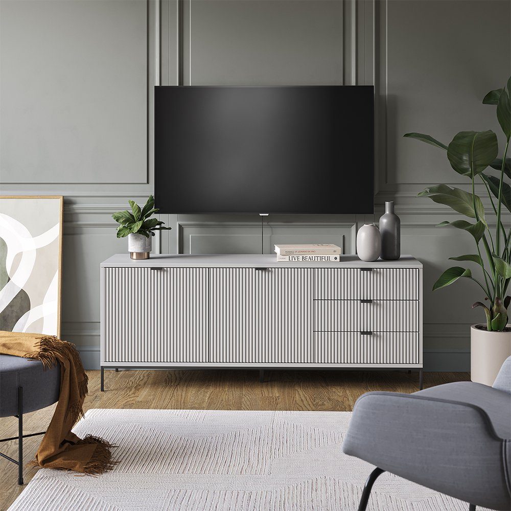 Vicco Lowboard Eliza, Grau, 150.1 x 60 cm günstig online kaufen