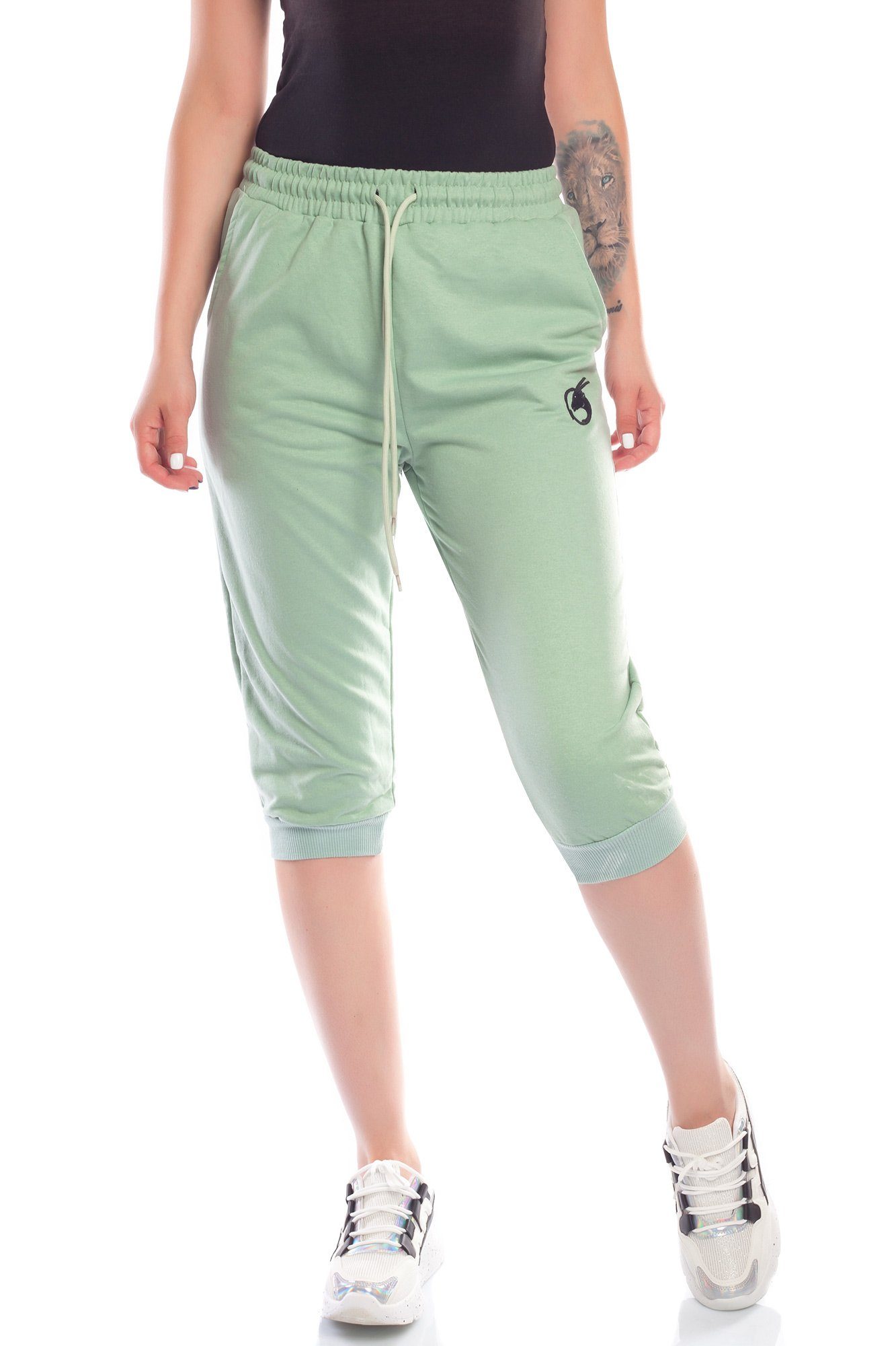 Bongual 3/4-Sweathose Jogginghose Capri Basic mit Kordeln