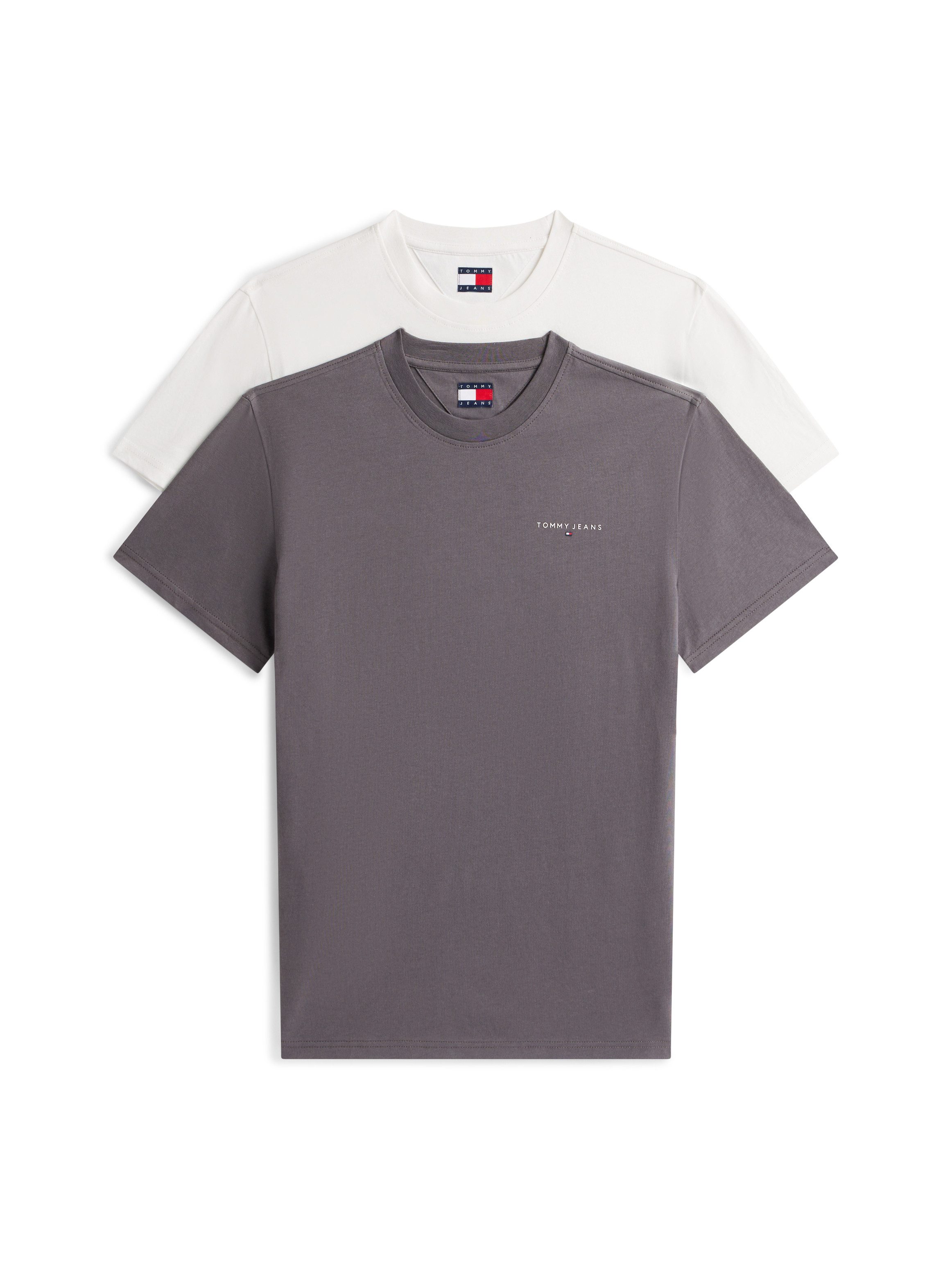 Tommy Jeans T-Shirt TJM SLIM FIT LINEAR 2PACK (Packung, 2-tlg) Rundhals, Je günstig online kaufen