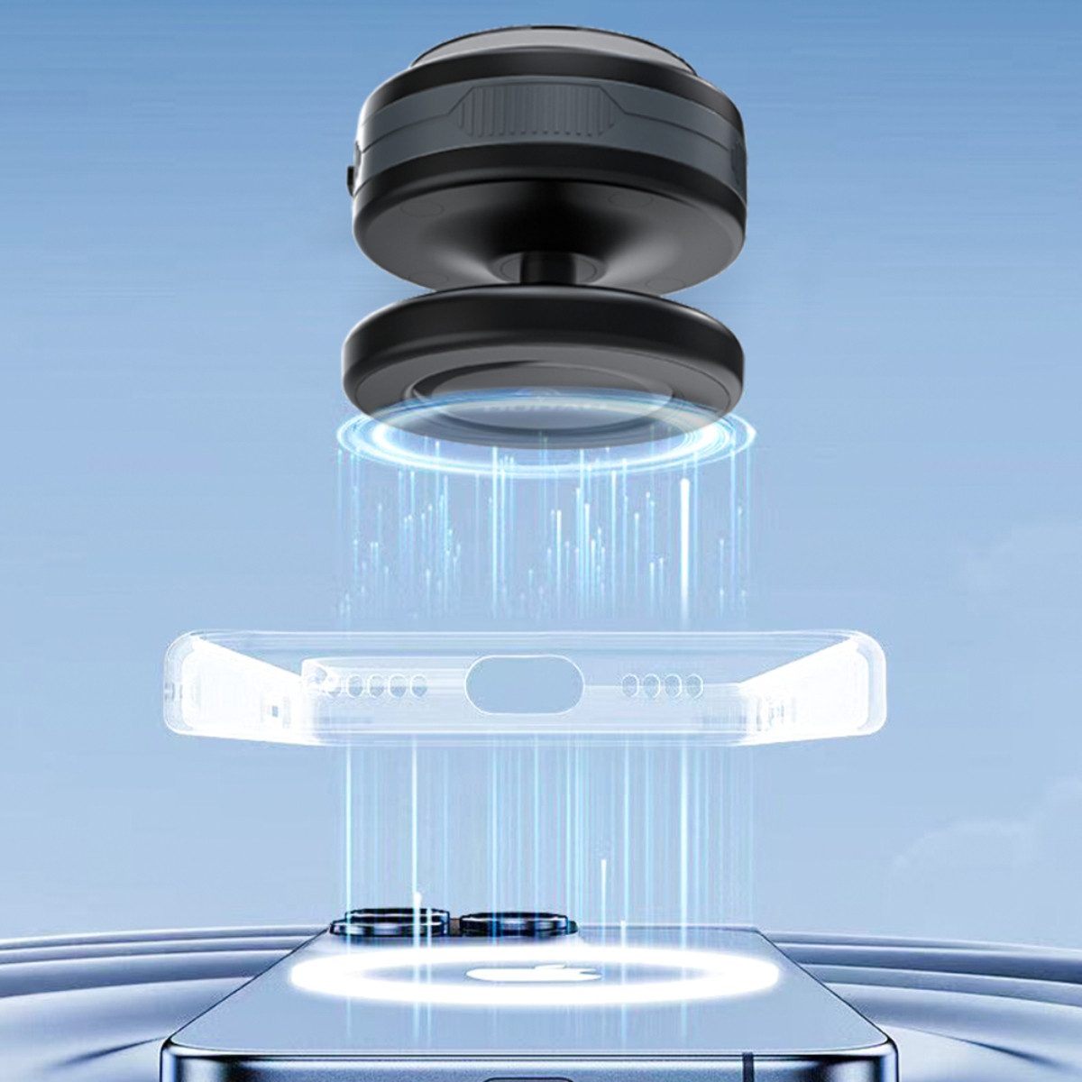 Dudao Handy-Halterung F24MAX, (bis 6,9 Zoll, 15W Ladefunktion mit automatischem Saugnapf)