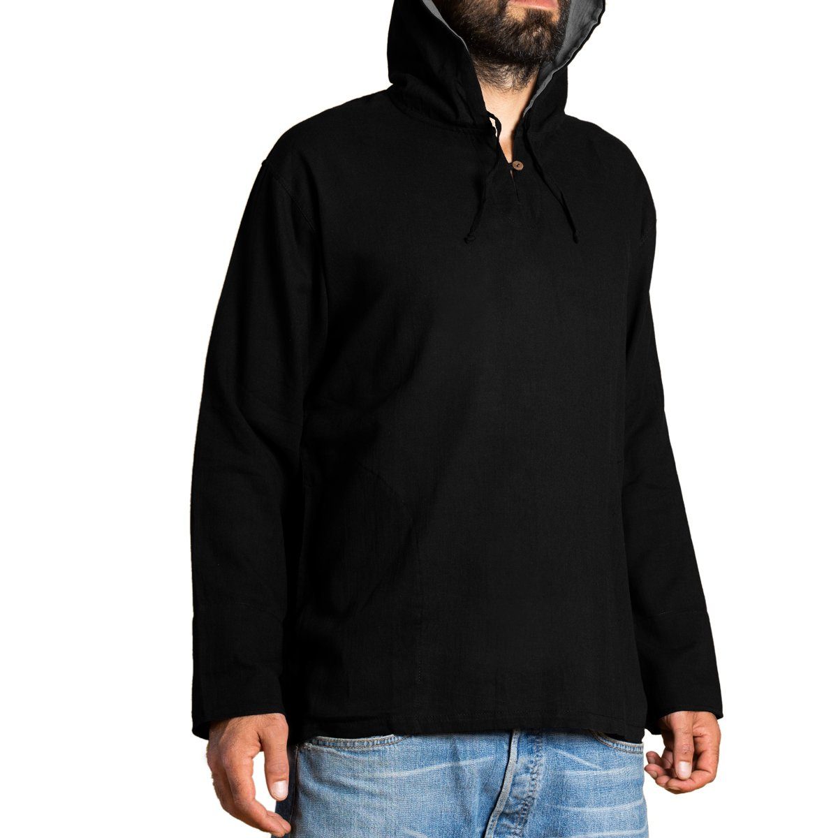 PANASIAM Kapuzenhemd Herren Hoodie mit Kapuze zweifarbig Fischerhemd aus 10 günstig online kaufen
