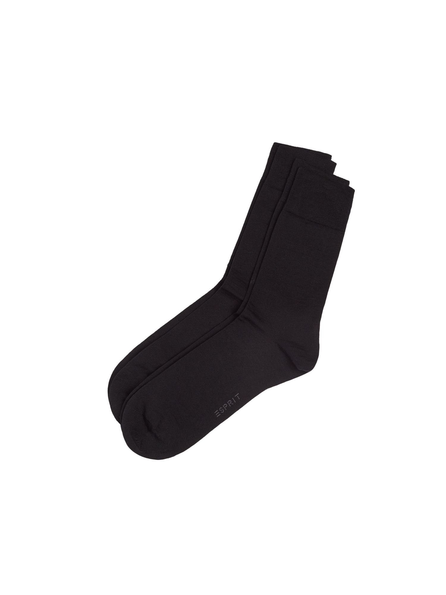 mit Esprit BLACK Feinstrick-Strümpfe 2er-Pack Schurwolle Socken