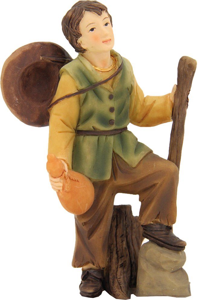 FADEDA Krippenfigur FADEDA Wanderer mit Stock, Höhe in cm: 9 (1 St) | Weihnachtskrippen