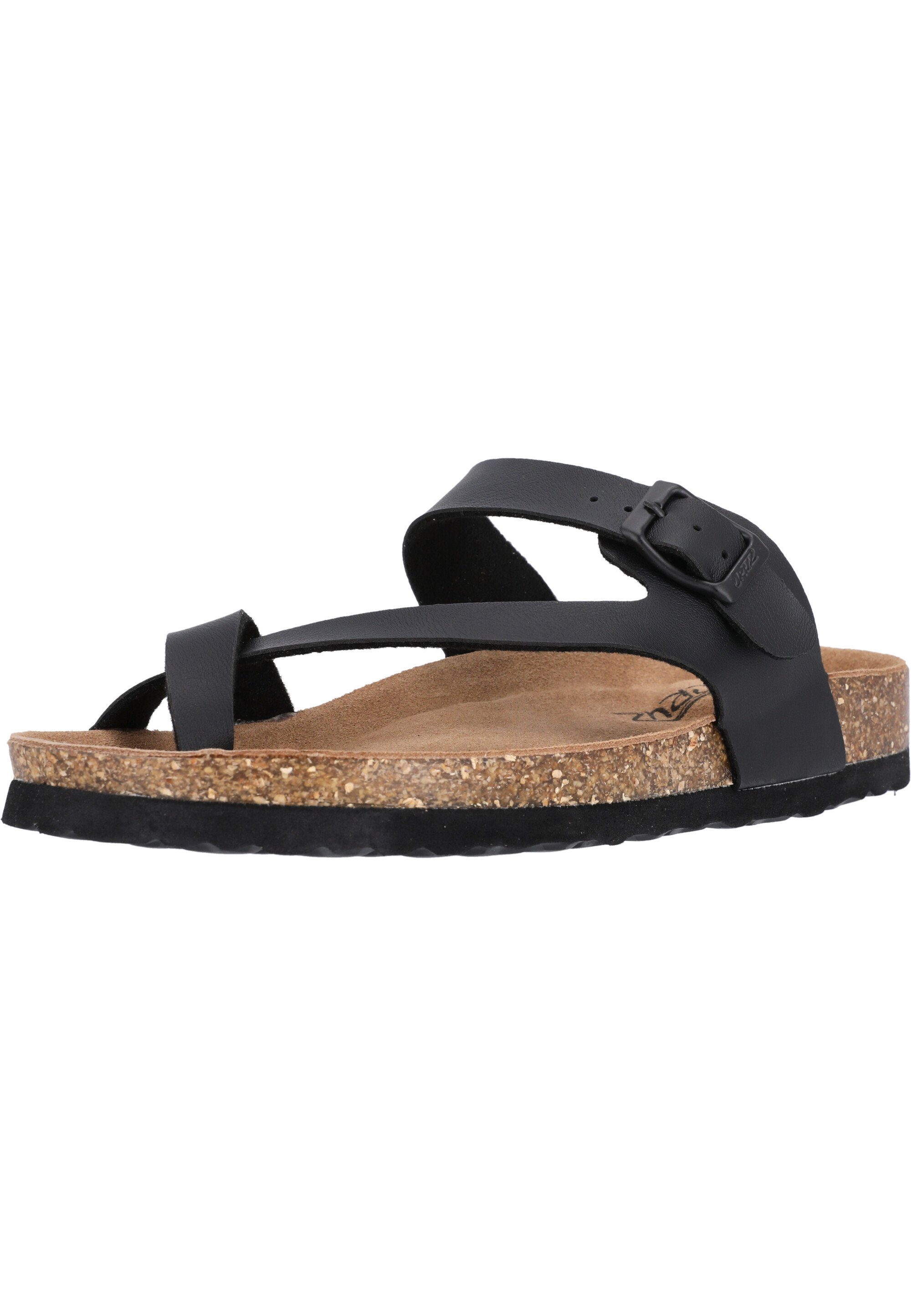 CRUZ HARDINBURG Sandale mit Kork- und Naturkautschuksohle schwarz | Riemchensandalen