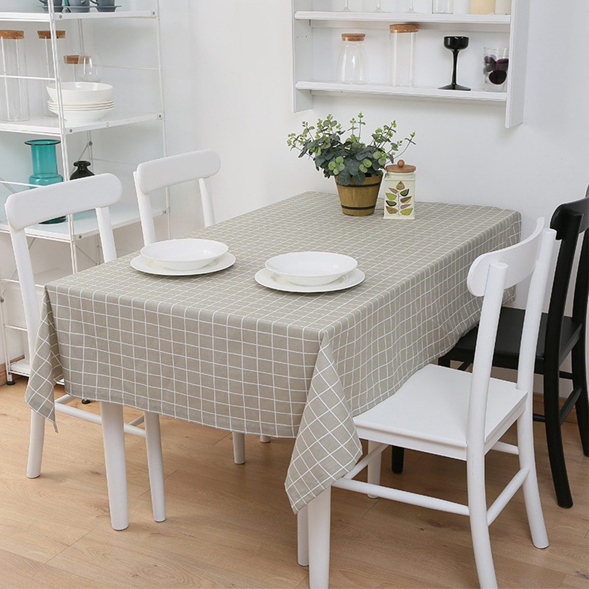 LAPAPRO Tischdecke Wasserdichte Rechteckige Karierte Tischdecke, günstig online kaufen