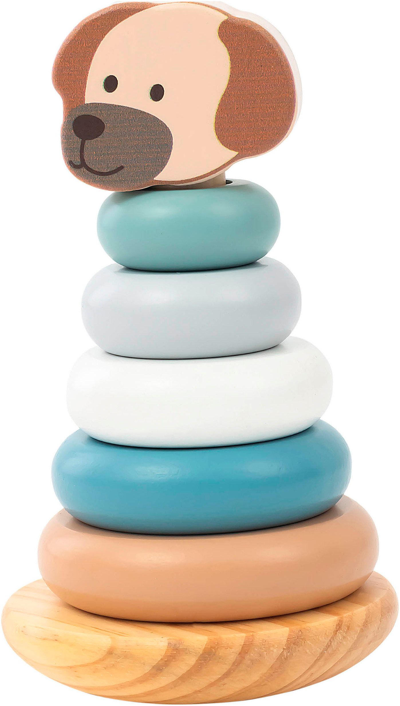 Sterntaler® Stapelspielzeug Hund Lucky Stapelturm Holz, FSC® - schützt Wald