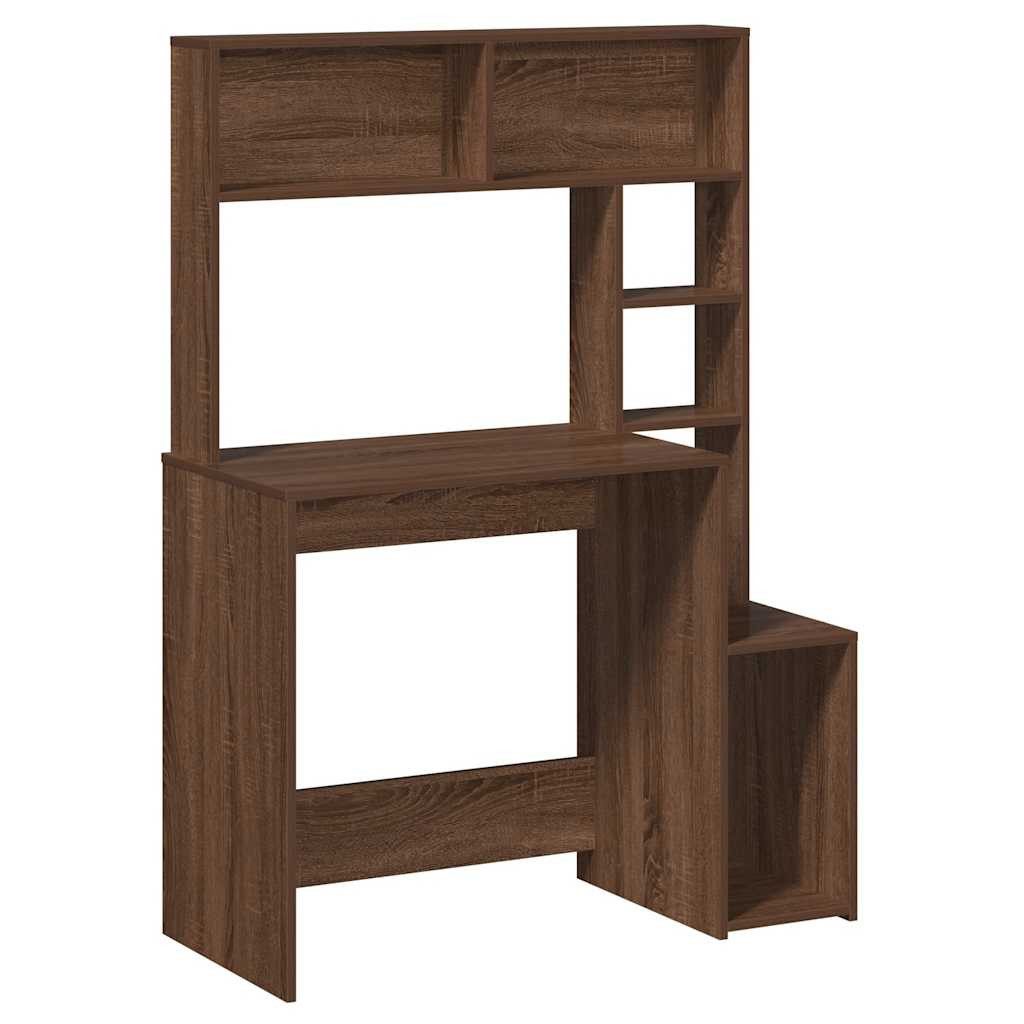 vidaXL Schreibtisch Schreibtisch mit Regal Braun günstig online kaufen