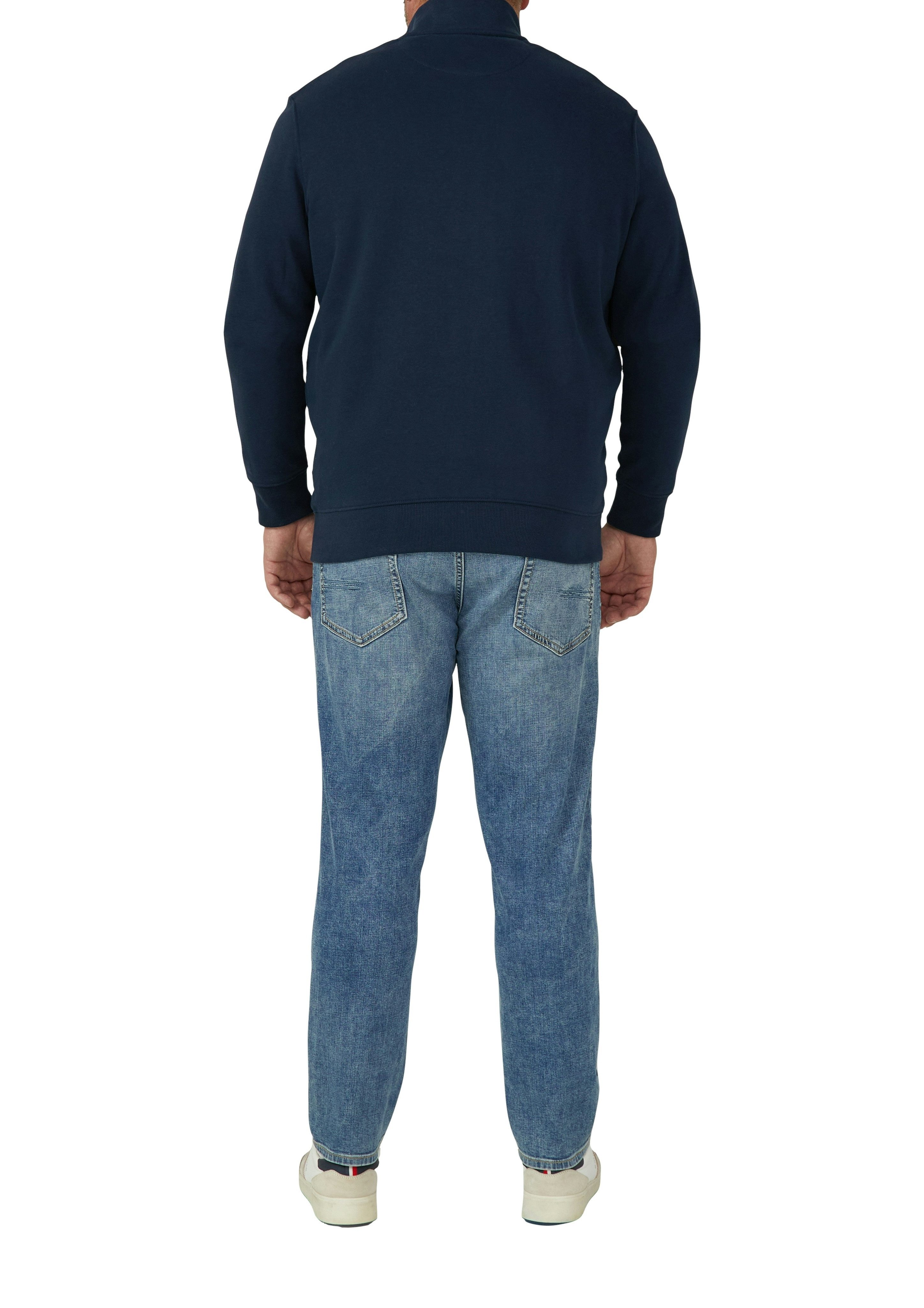 s.Oliver Men Big Sizes Sweatjacke mit Reißverschluss und Stehkragen – Bild 2 von 4