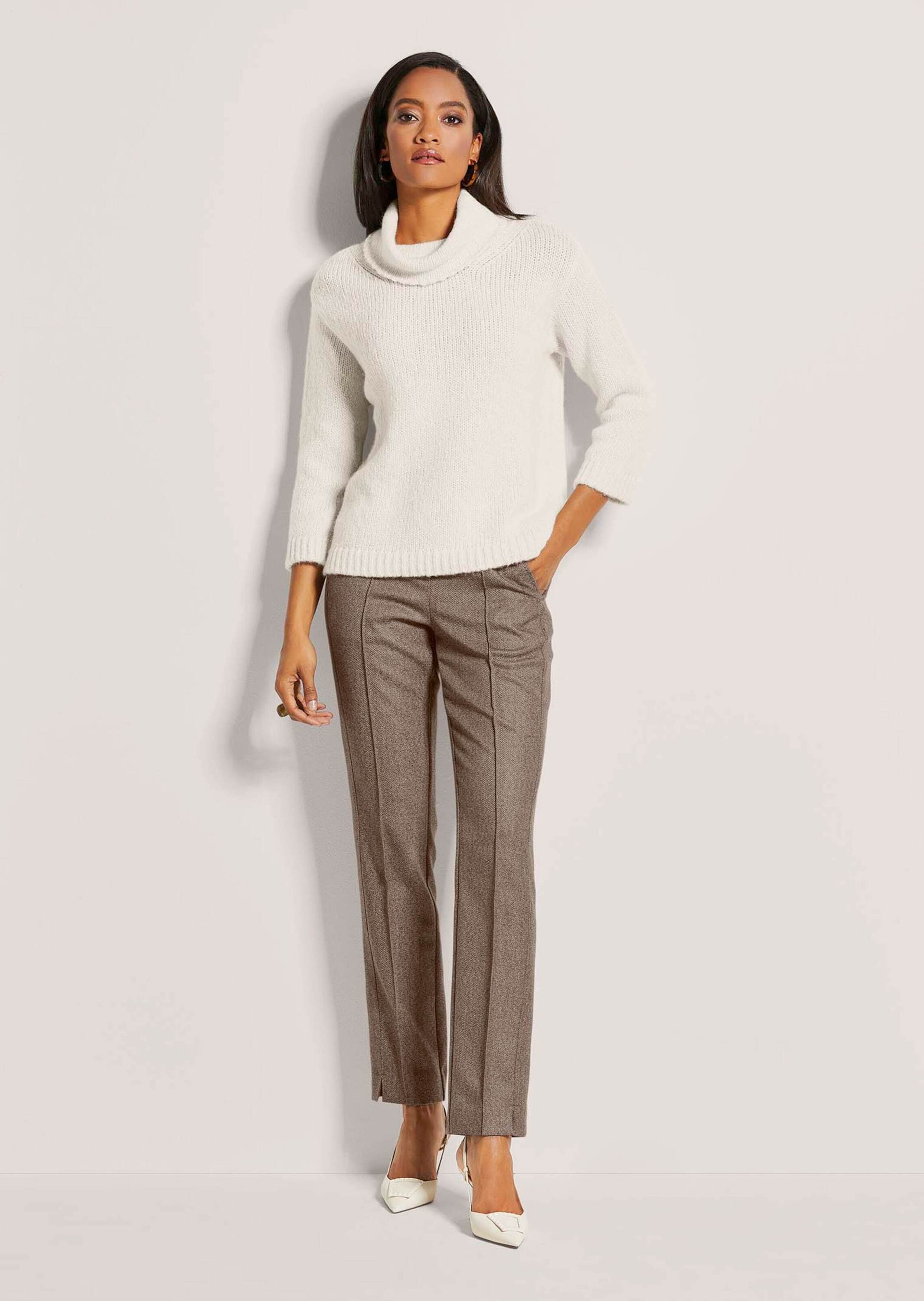 MADELEINE Strickpullover Rollkragen-Pullover mit 3/4-Arm günstig online kaufen