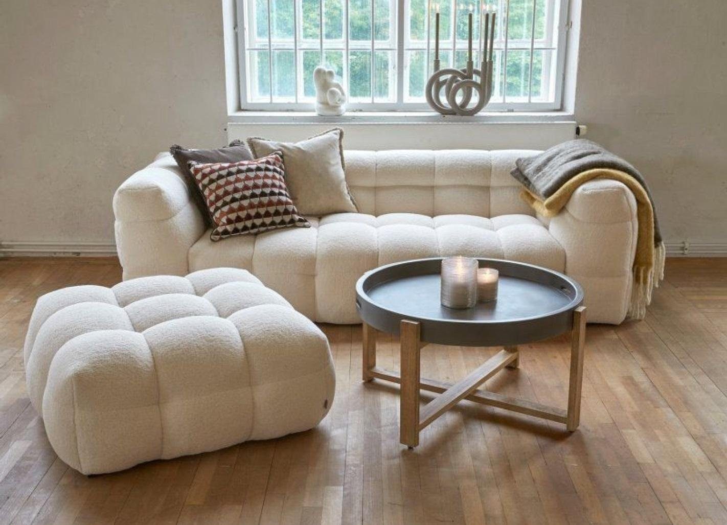 JVmoebel 3-Sitzer Sofa Chesterfield 3 Sitzer Polster Couch Antik Stil Textil Sofa