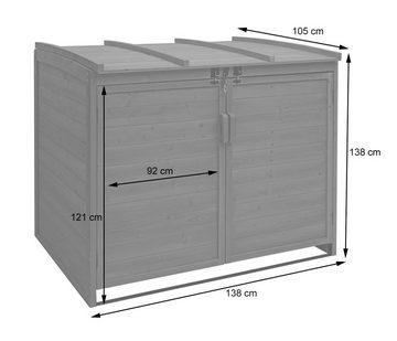 MCW Mülltonnenbox MCW-H75b, erweiterbar, MVG-zertifiziert, Abschließbar
