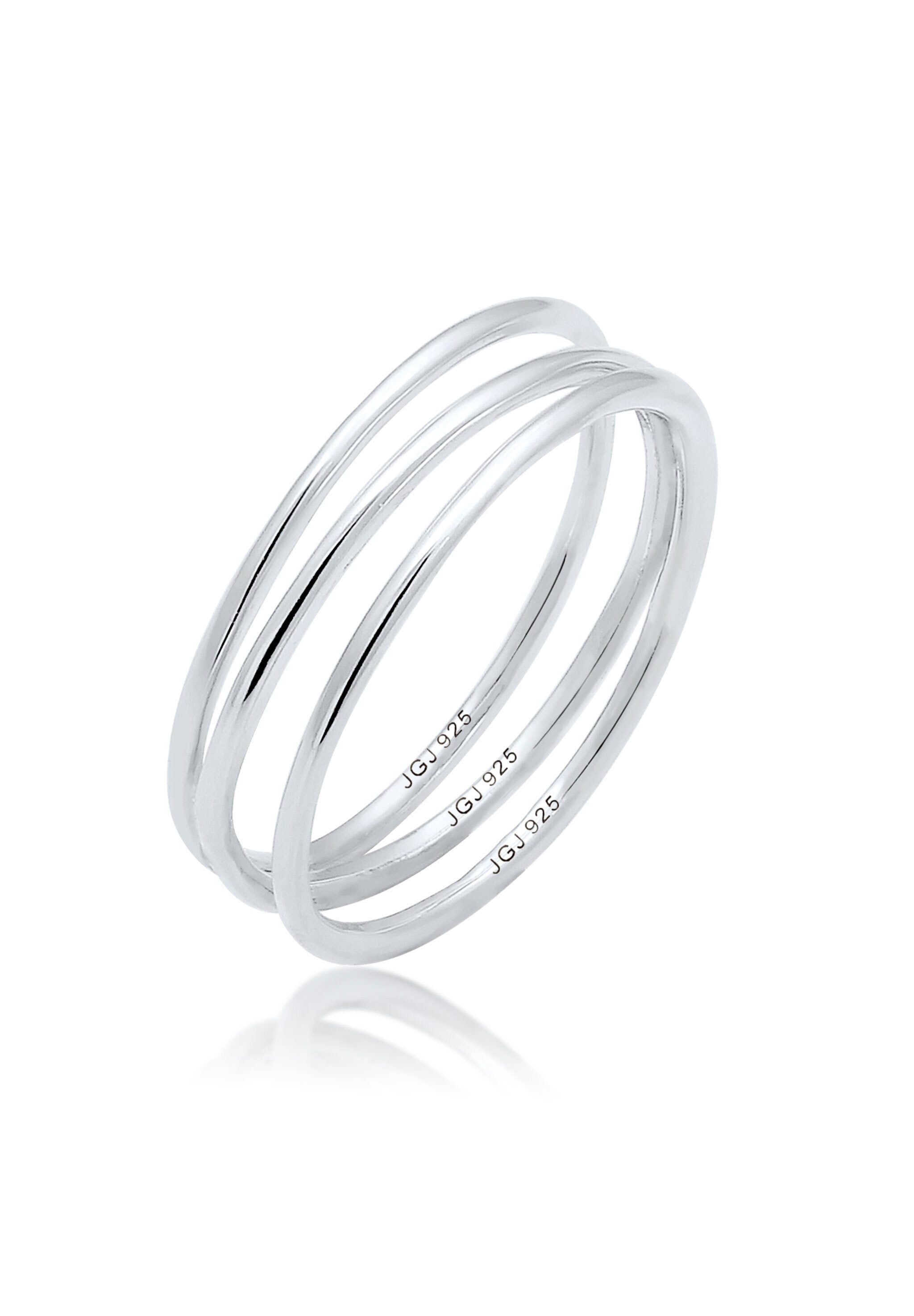 Elli Fingerring Wickelring Filigran Trend 925 Silber, Spirale