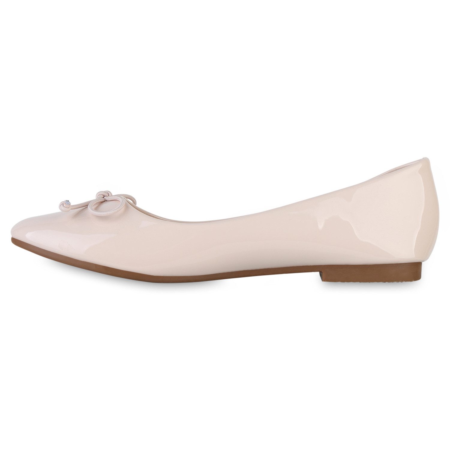VAN HILL 841553 Ballerina Damen Klassische Ballerinas Flache Lack Schleifen günstig online kaufen