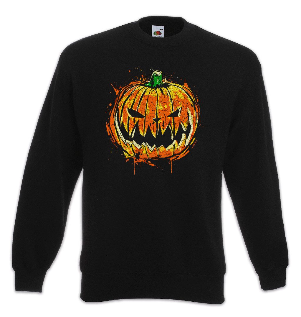 Sweatshirt Pumpkin Head Sweatshirt Kürbis Gesicht Laterne Halloween Horror