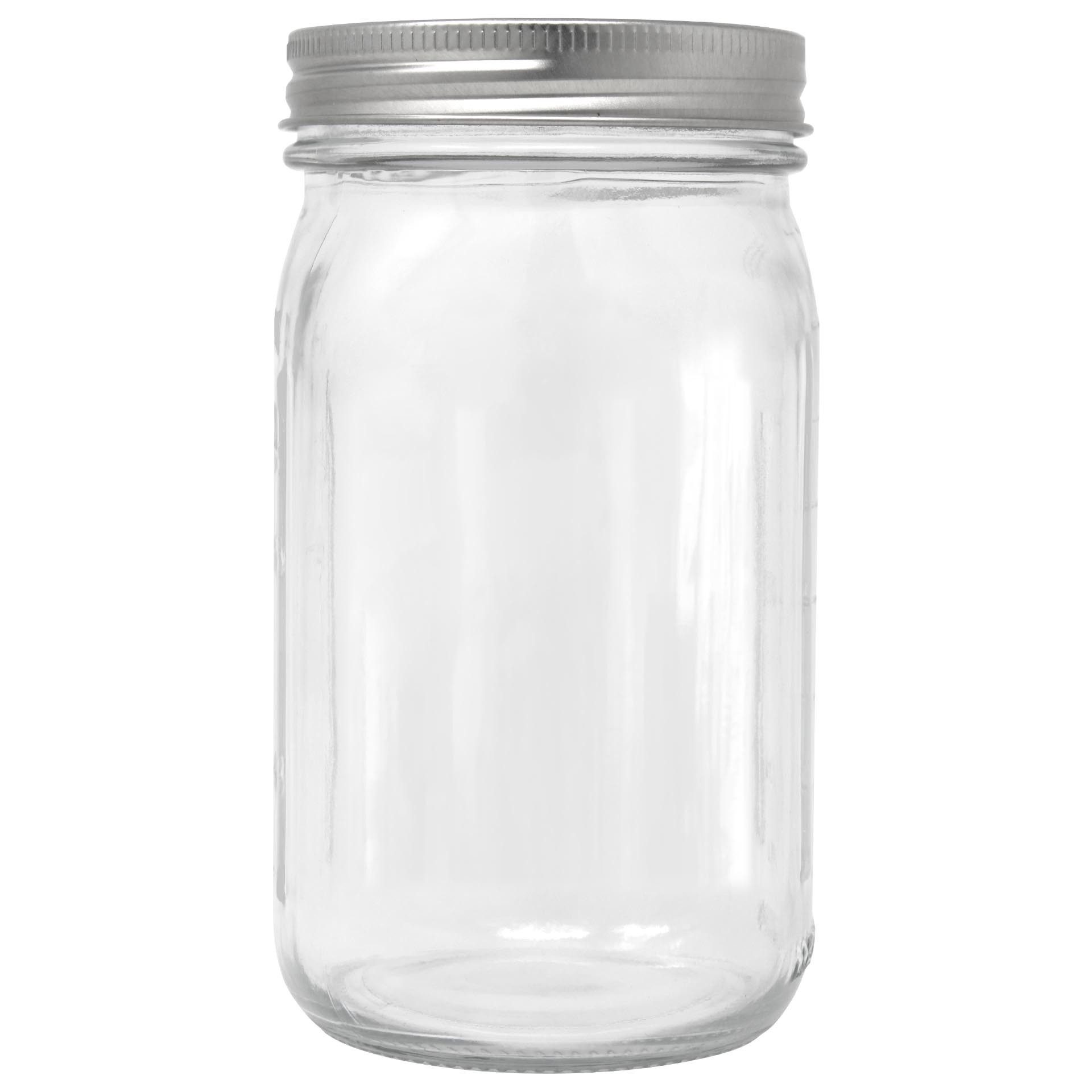 DistrEbution Einmachglas Mason Jar mit 2-teiligem Deckel 1000 ml, 1 Stück, Einweckglas, Sturzglas
