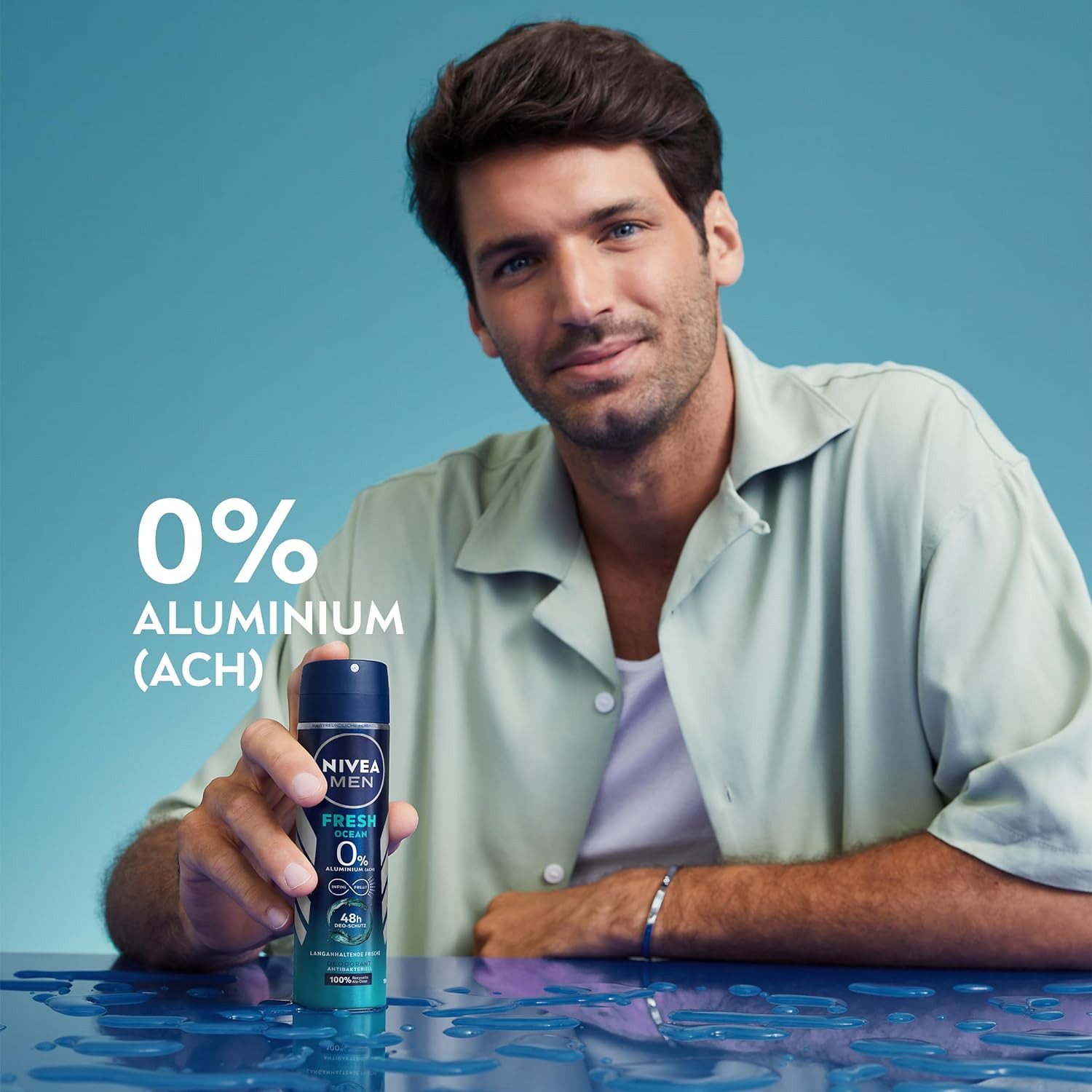 Nivea Deo-Spray NIVEA MEN Fresh Ocean Deo Spray, Deo ohne Aluminium mit 48h Schutz, 3-tlg.