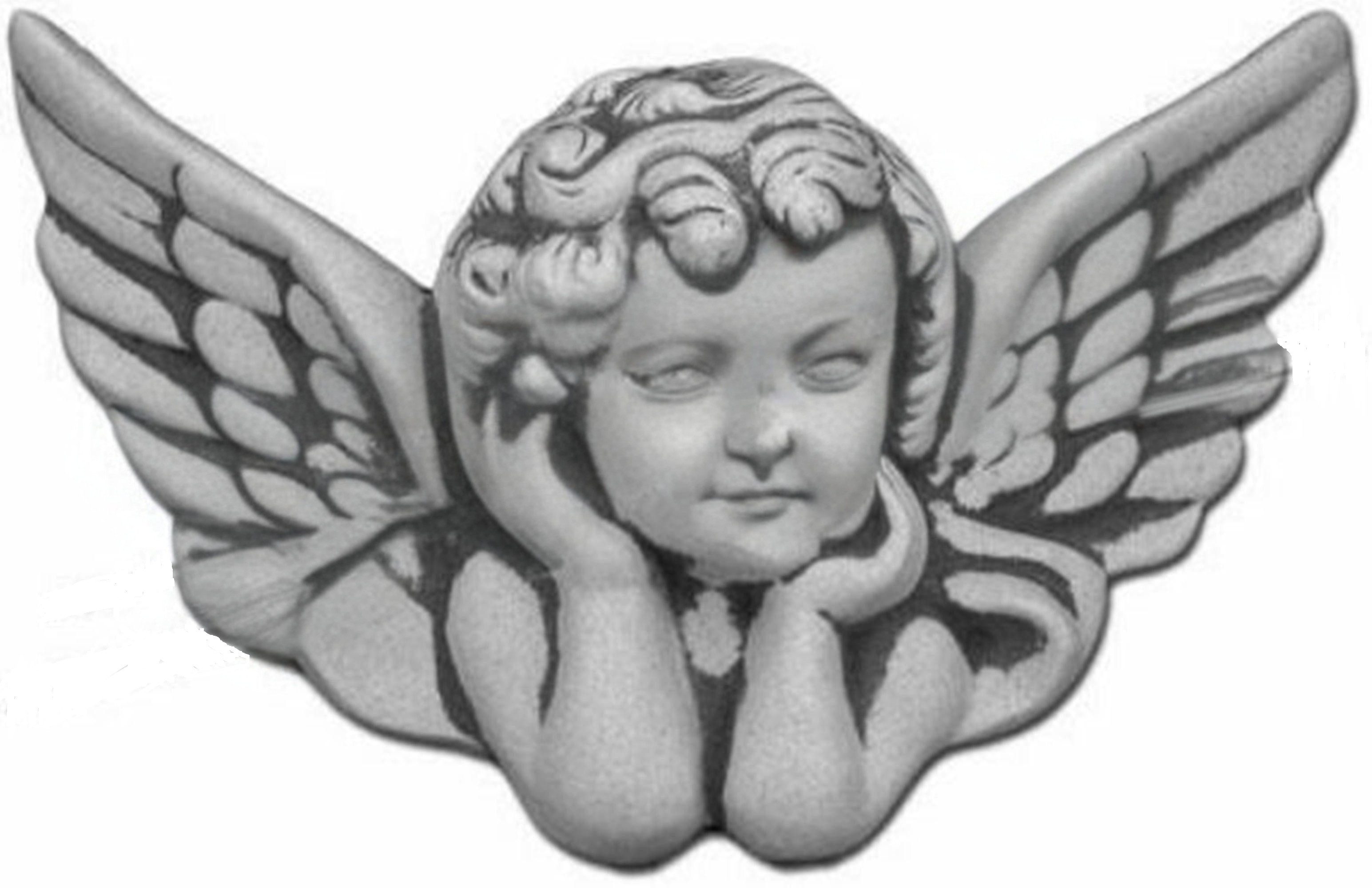 JVmoebel Skulptur Engel Figur aus hochwertigem Stein für Garten-Dekoration, Made in Europa