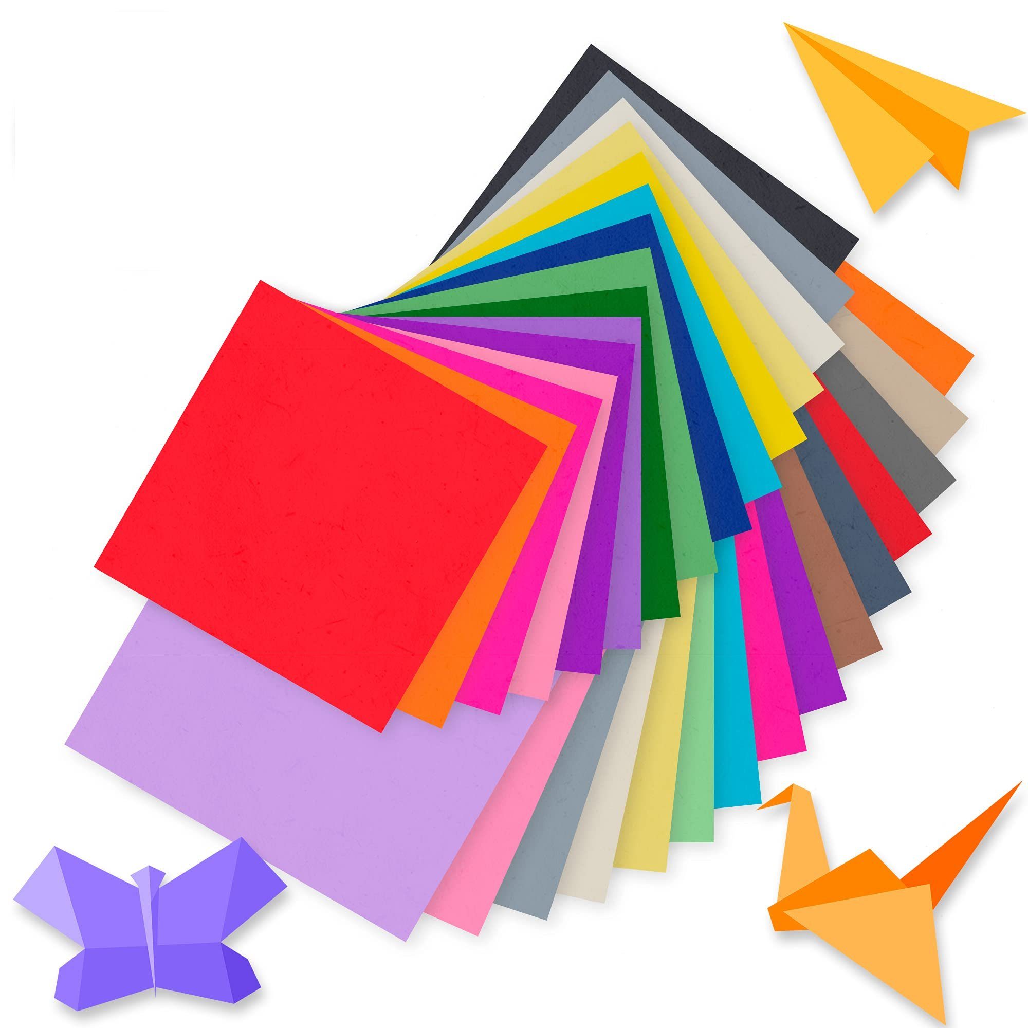Tritart Aquarellpapier Origami Papier Set: 220 Blatt, 50 Farben, 80 g/m², Origami Papier Set: 220 Blatt, 50 Farben, 80 g/m²