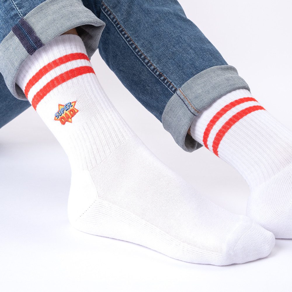 OCCULTO Tennissocken Herren Papa Geschenk Tennissocken 3er Pack (Modell: Dad) (3-Paar)