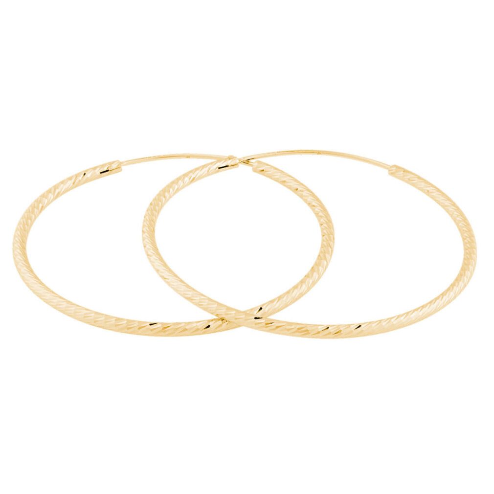 JVD Ohrring-Set Gold plated earrings rings SVLE0215XD5GO - Diameter: 4.5 cm