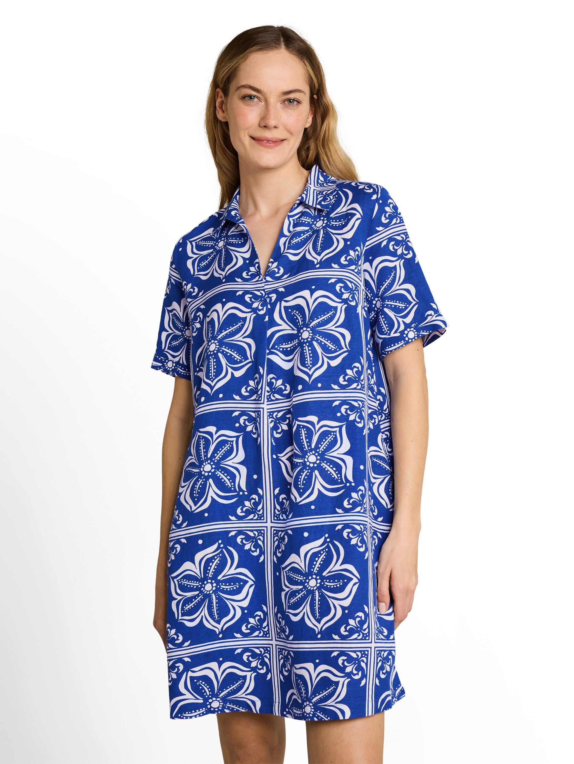 TOM TAILOR Polokleid mit All-Over Print