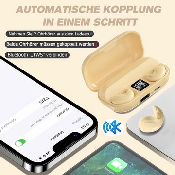 Xmenha Mini unsichtbare kleinste kabellos Bluetooth 5.3 zum Schlafen In-Ear-Kopfhörer (Natürlicher Klang für ein ungestörtes Musikerlebnis während des Schlafes, Sleep Earbuds für kleine Ohren Schlafkopfhörer Seitenschläfer)
