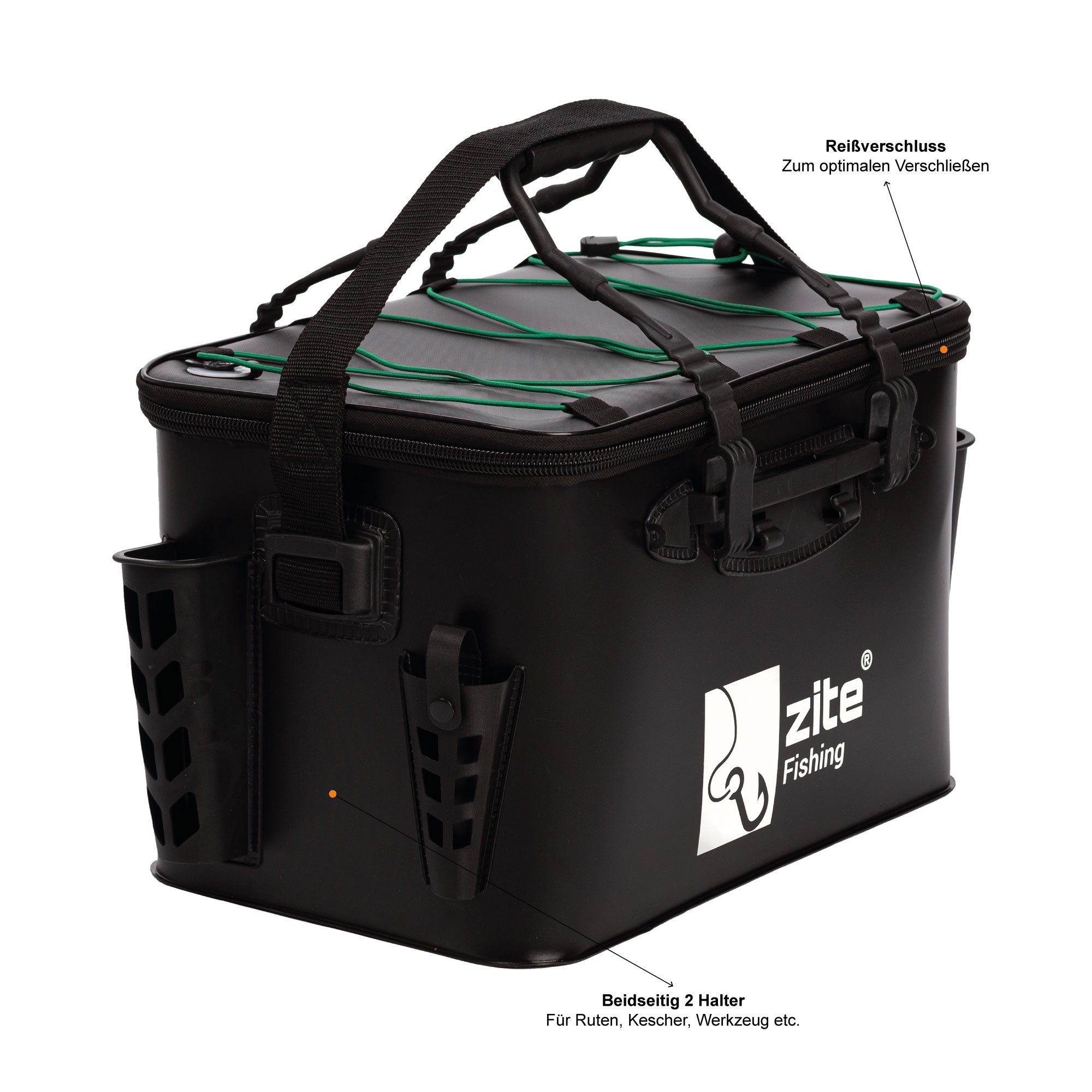 Zite Schultertasche - Wasserdichte EVA Angeltasche & Bootstasche 40 x 25 x 25 cm