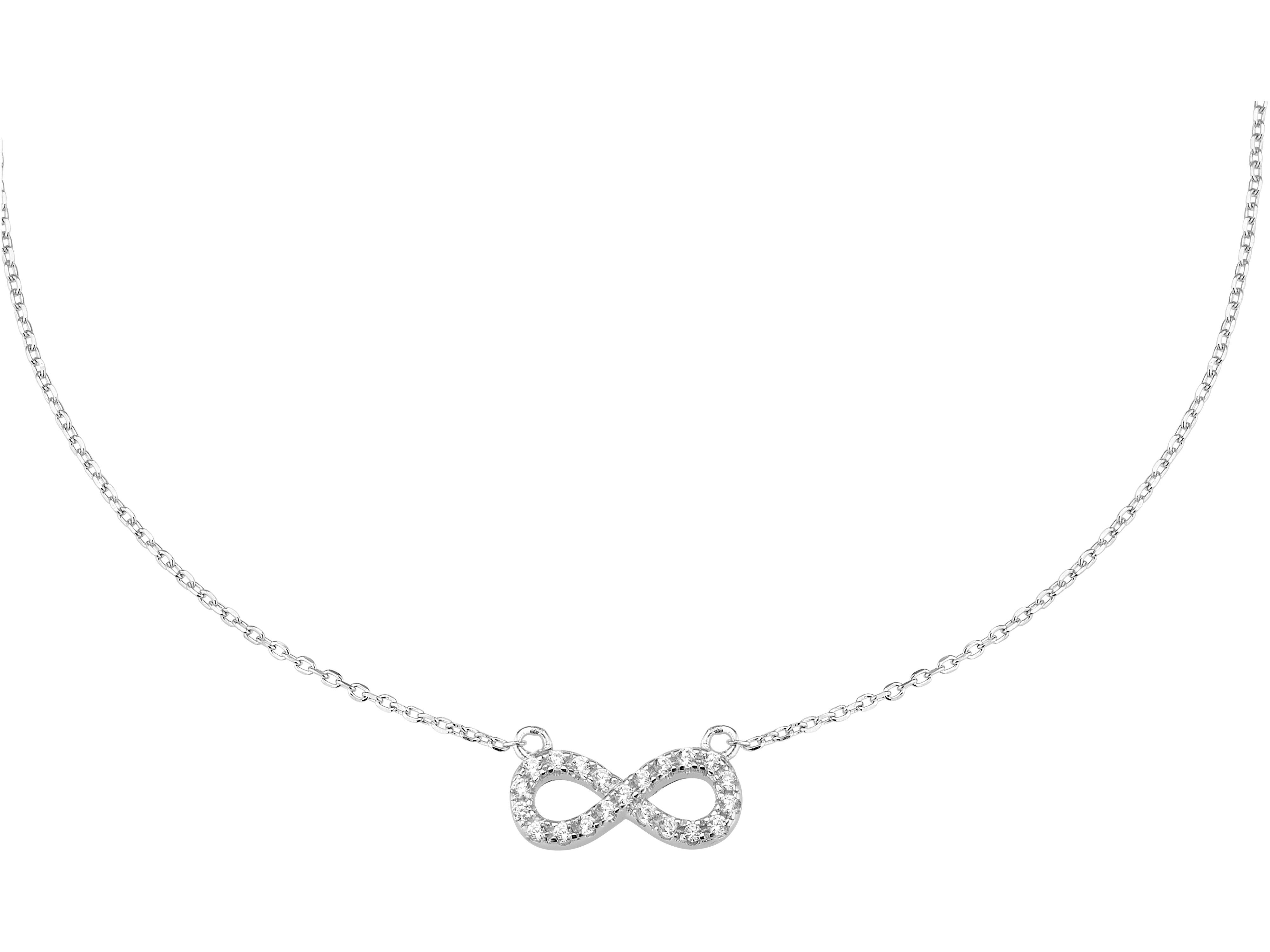 Kette mit Anhänger Schmuck Geschenk Gold 333 Halsschmuck Anhänger Unendlichkeitsschleife