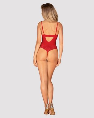 Obsessive Body Ingridia ouvert Body mit offenen Cups - rot