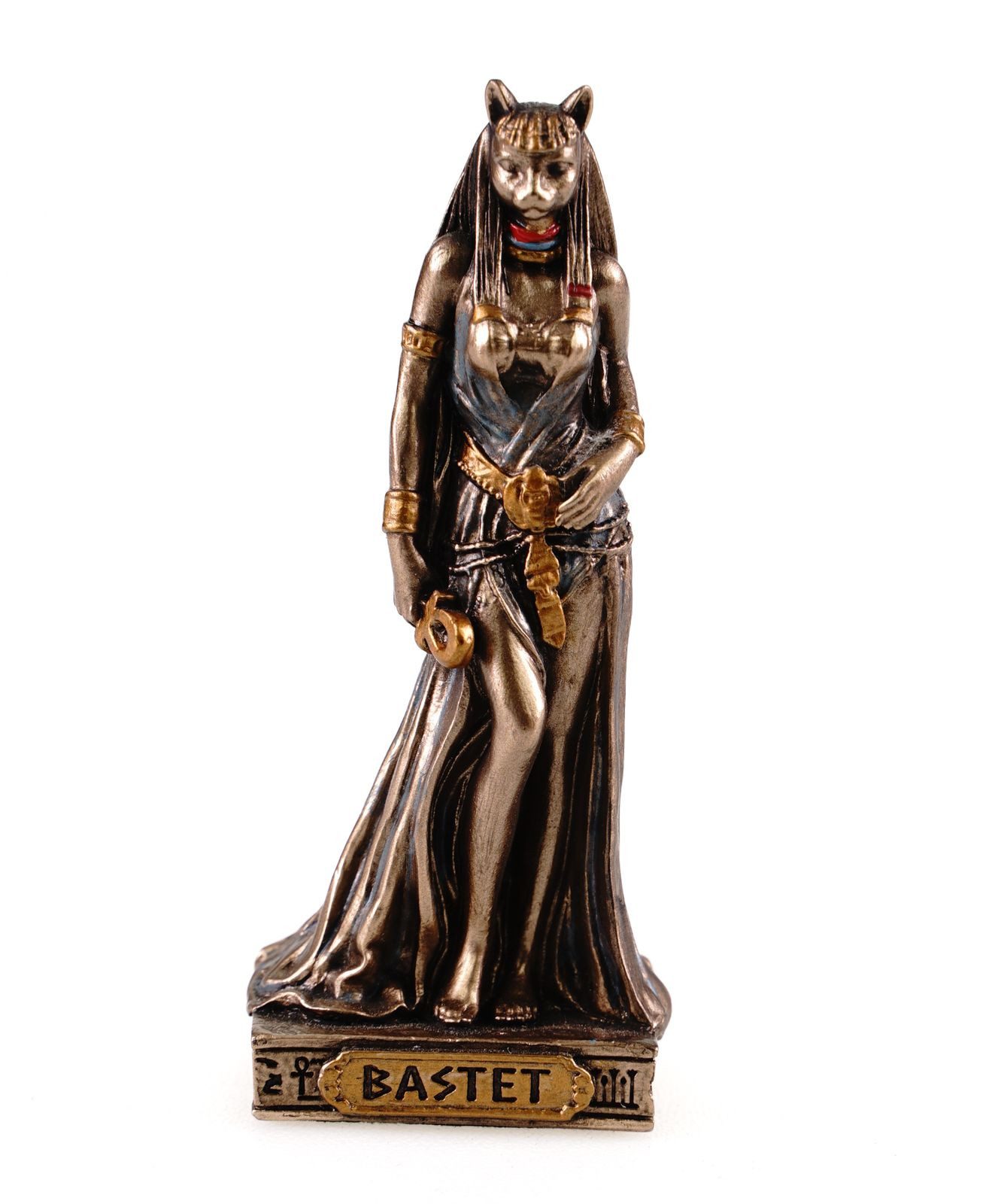 Dekofigur Mini Dekofigur Ägyptische Göttin Bastet Veronese 9cm Statue Skulptur