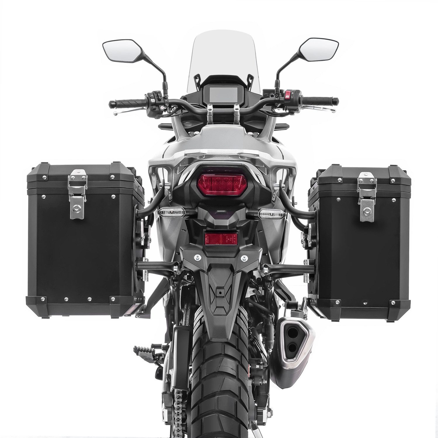 Bagtecs Kofferset Set Alukoffer + Kofferträger passend für Honda Transalp XL 750 23-26 A