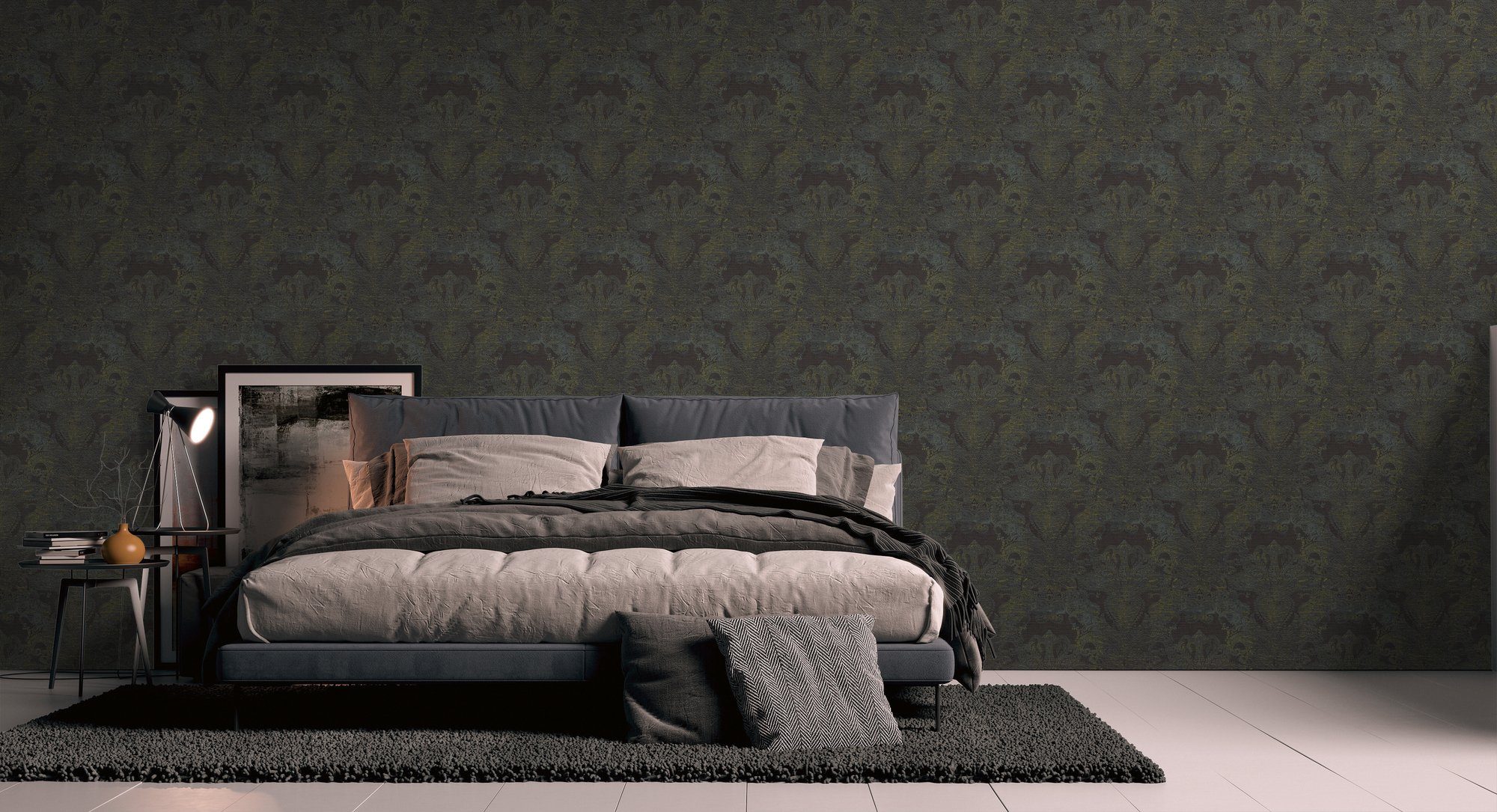 Bricoflor Schwarze Tapete mit Paisley Muster Orientalisch Vintage Vliestape günstig online kaufen