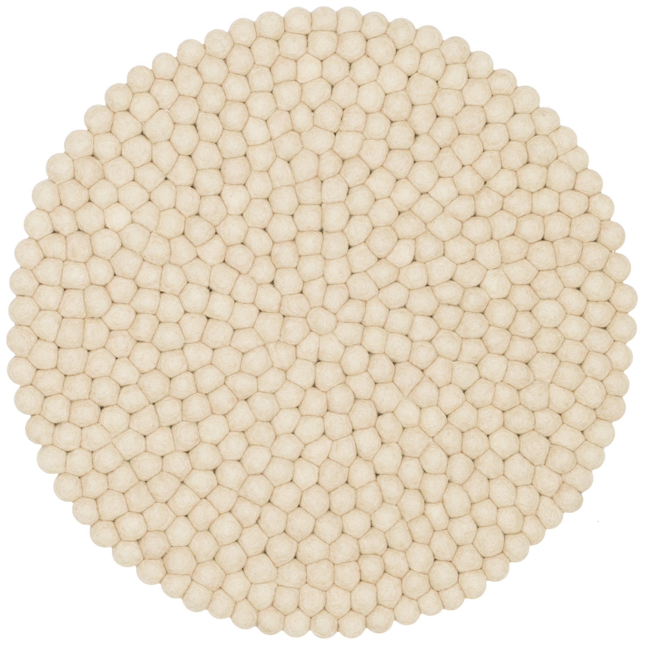 myfelt Подушка для крісла Filzkugel Sitzauflage ⌀ 36 cm, rund, schmutzabweisend, 100% reine Schurwolle