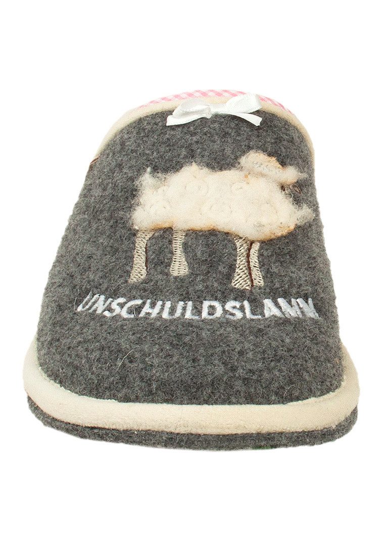 ADELHEID Unschuldslamm Filzpantoffel Pantoffel